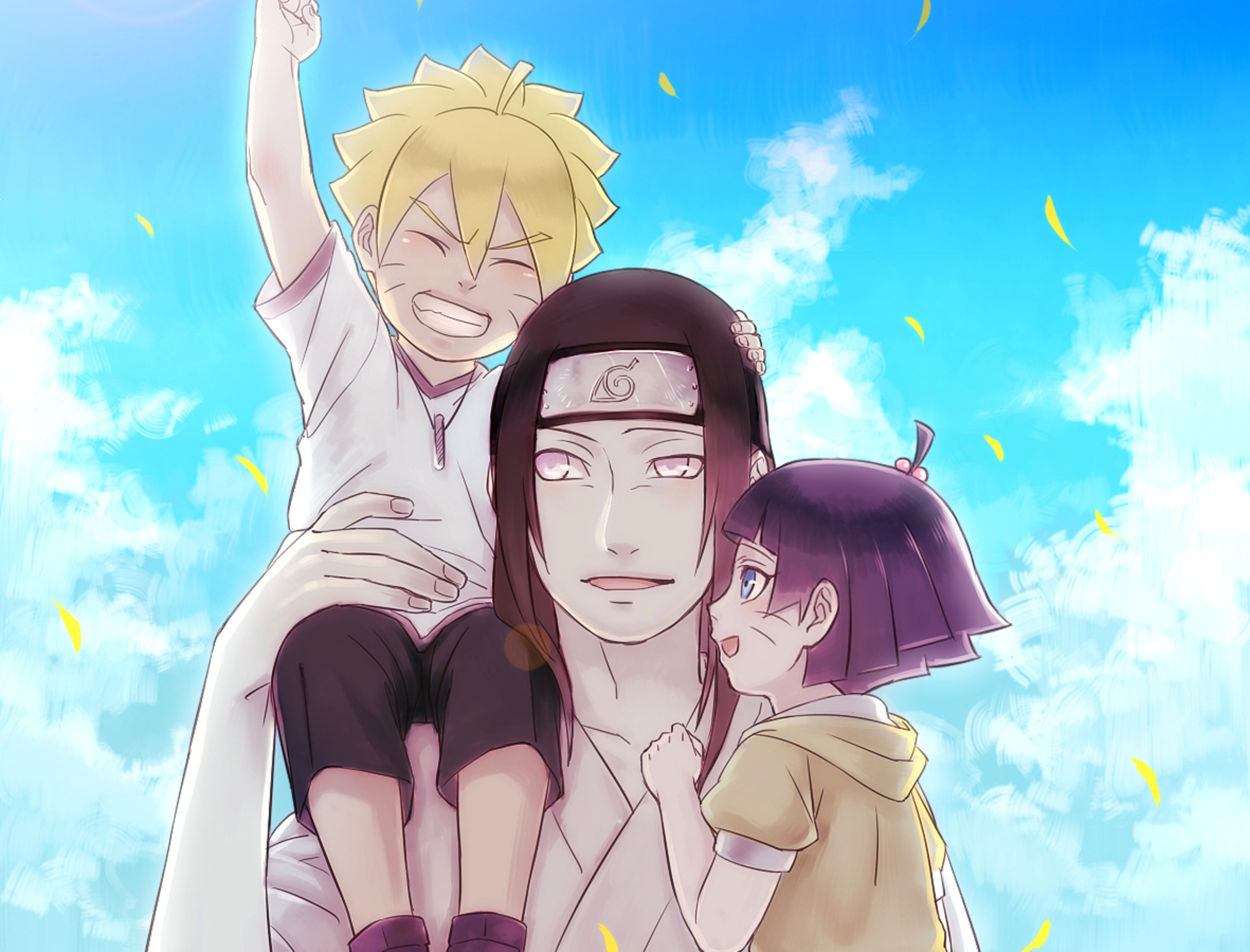 Naruto family, Himawari, Hinata, Naruto, Boruto, HD wallpaper