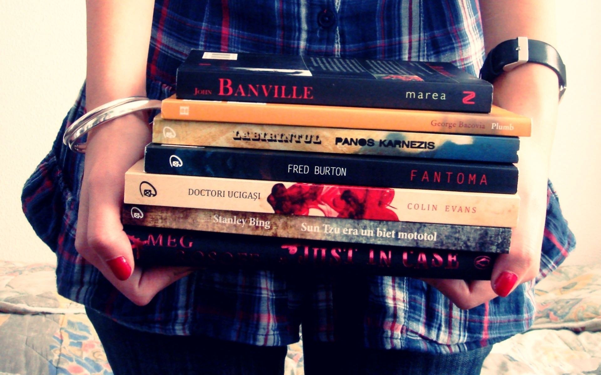 books, study, miscellanea, miscellaneous, hands, girl