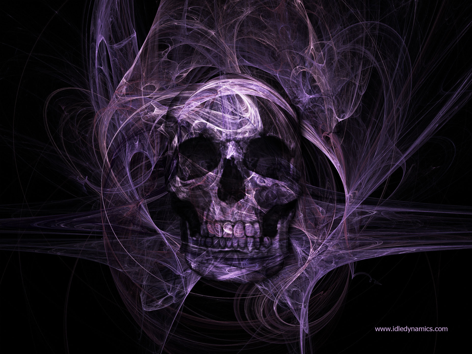 purple, dark, skull UHD