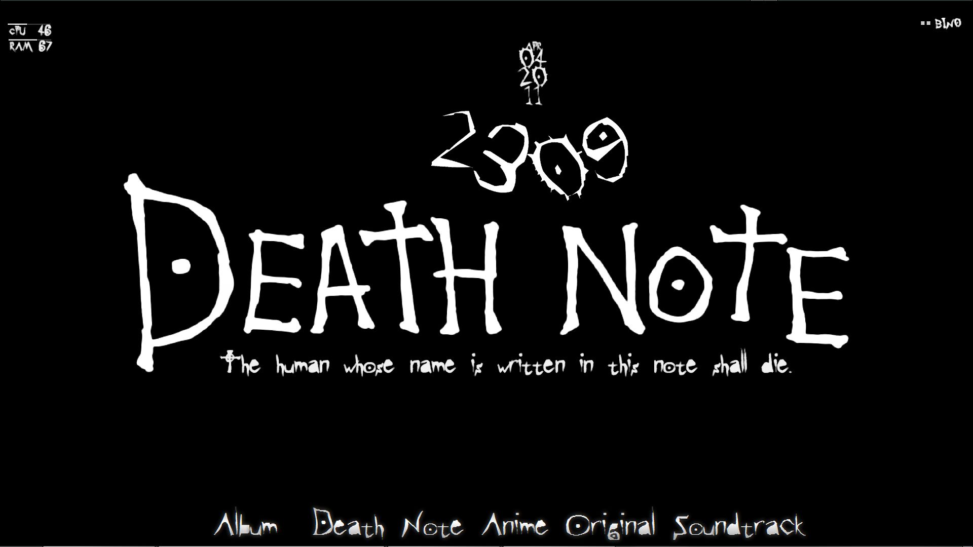 Тетрадь смерти аниме надпись