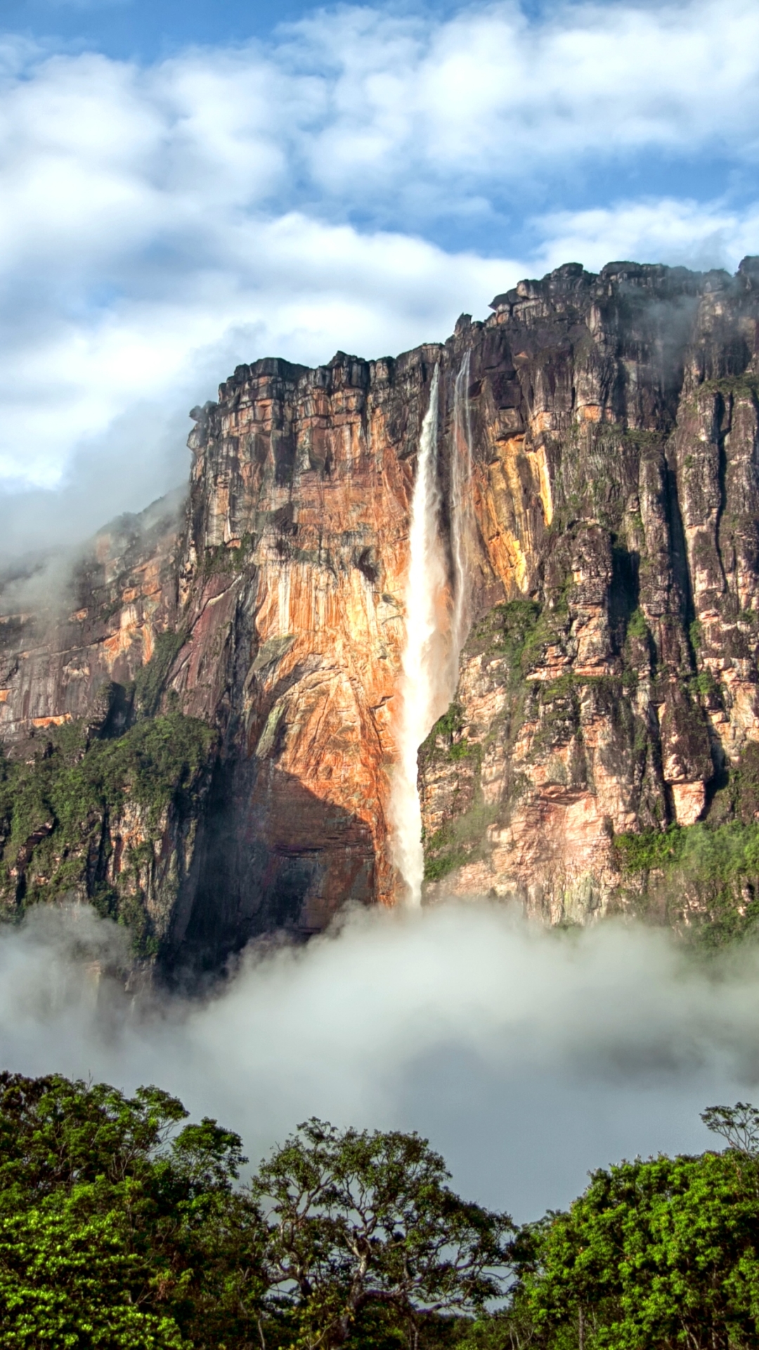 mountain, earth, angel falls, waterfall, venezuela, cliff, waterfalls 5K