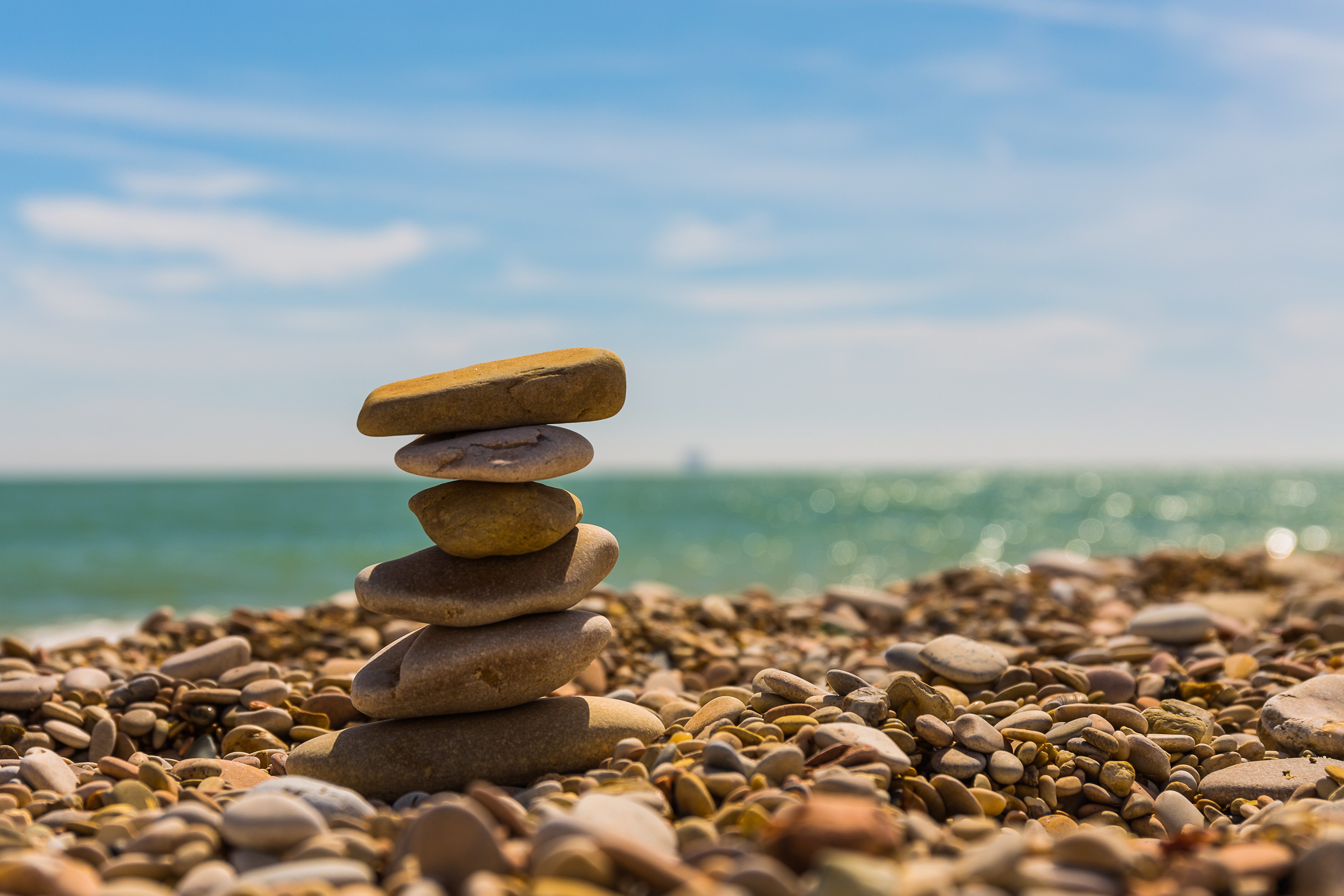 beach, harmony, balance, nature, stones