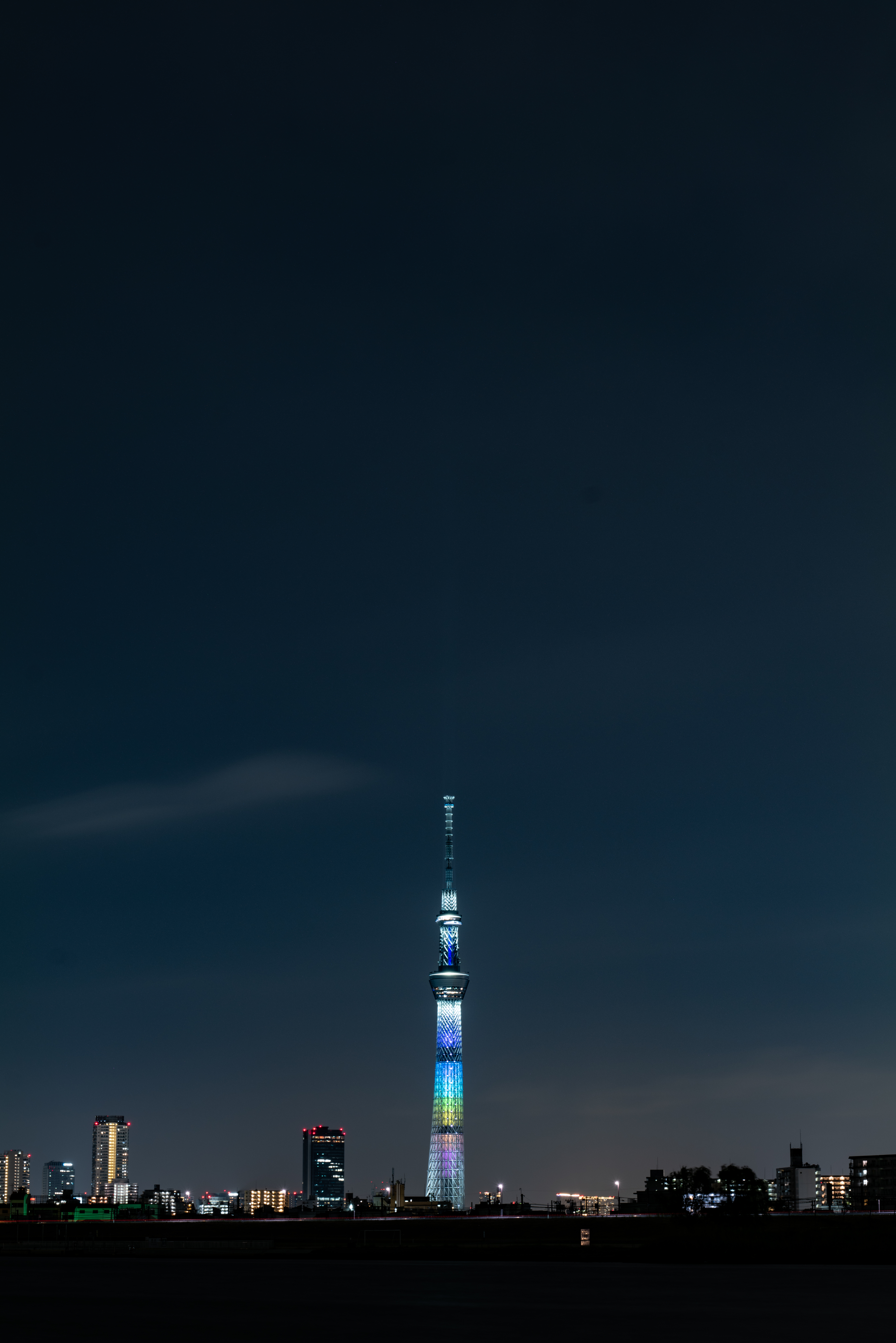 building, cities, night, architecture, city, backlight, illumination, tower 32K