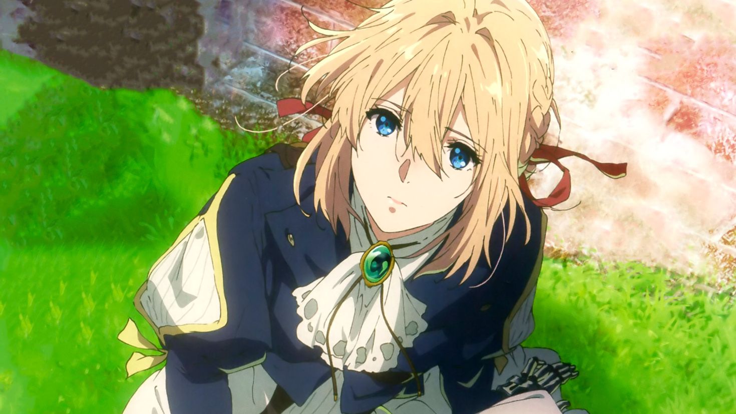 Violet Evergarden с цветком