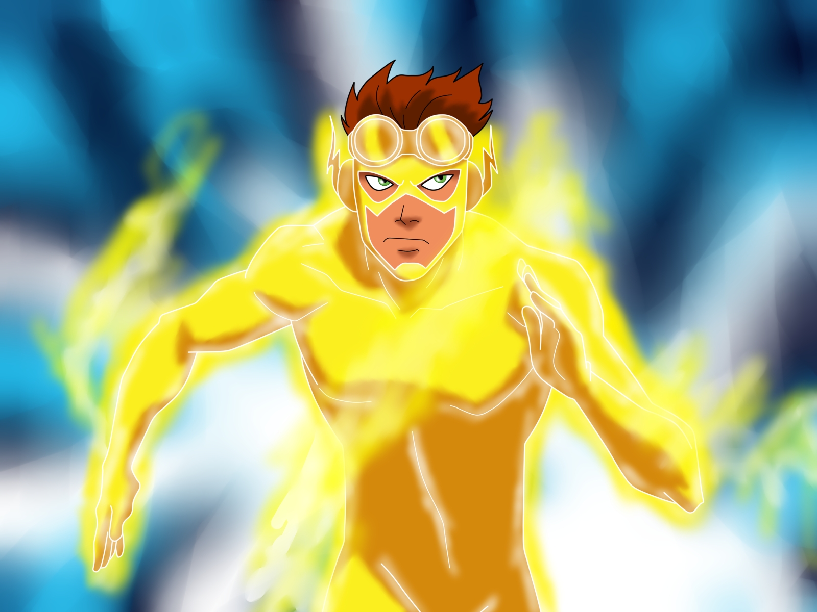 Mobile wallpaper tv show, young justice, kid flash, wally west, justice league