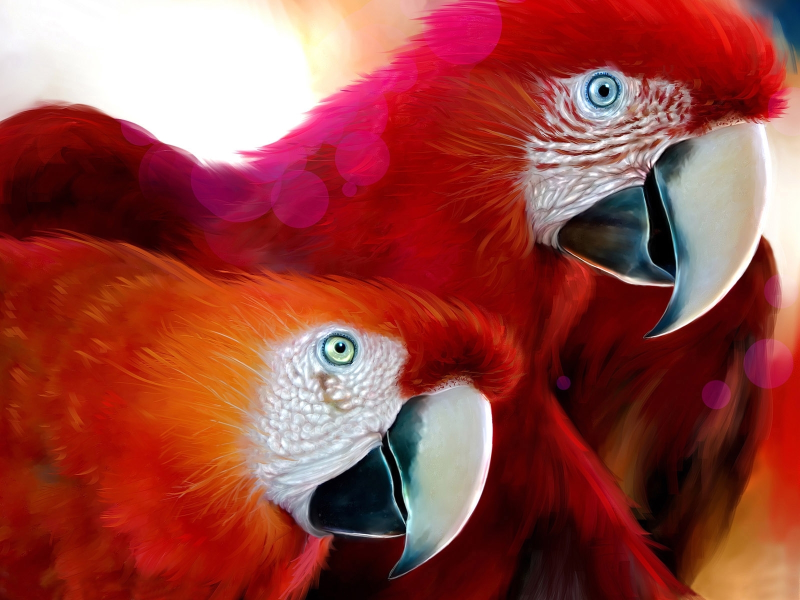 Download mobile wallpaper Animals, Birds, Parrots, Art, Pictures for free.