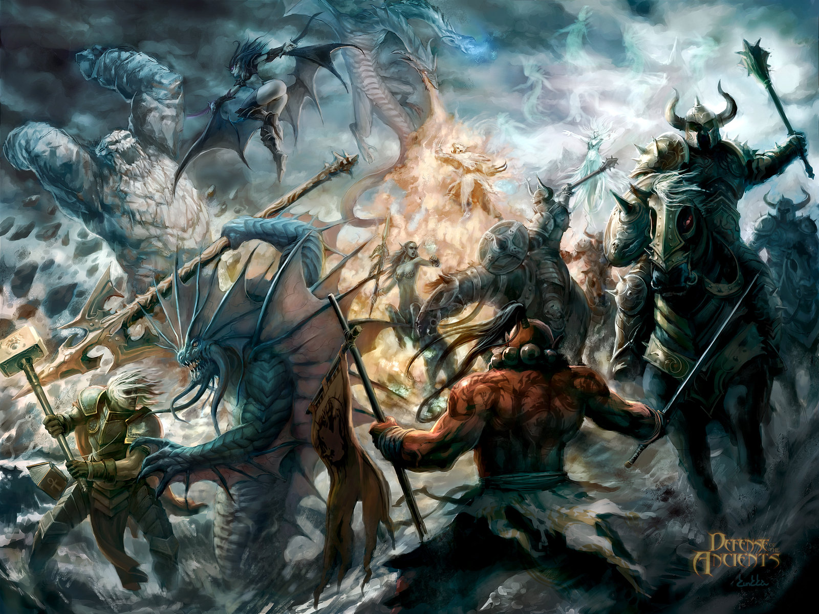 fantasy, battle, defense of the ancients