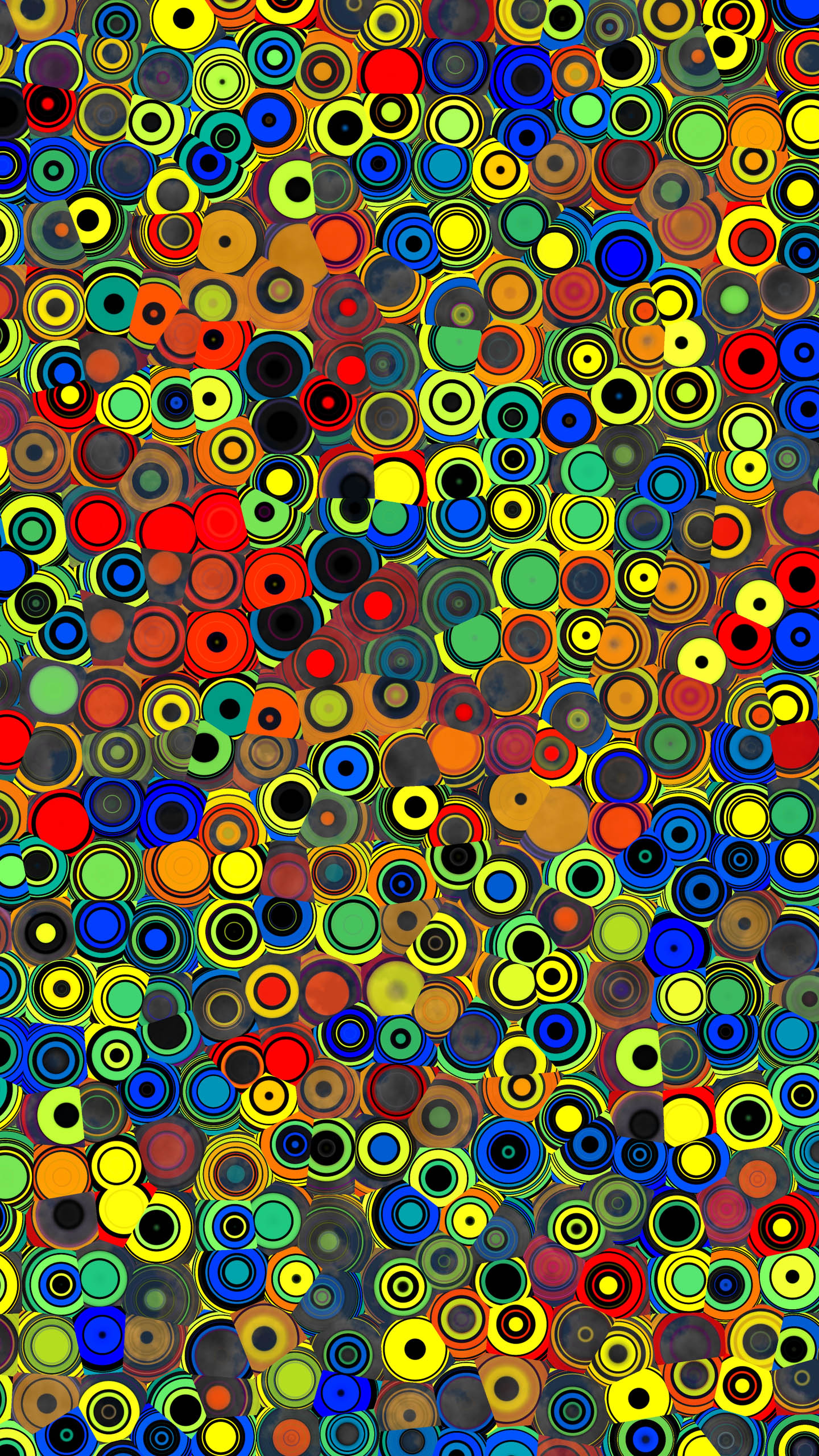 multicolored, circles, pattern, motley, abstract HD wallpaper