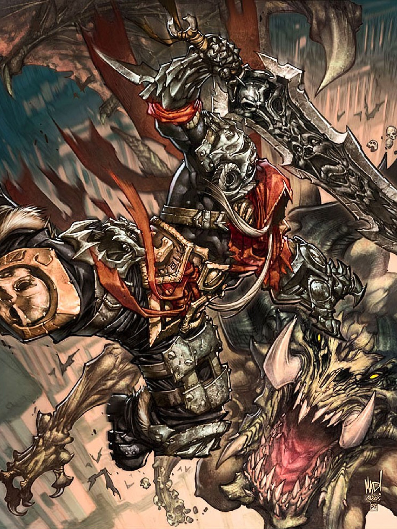 games, darksiders: wrath of war, orange HD wallpaper