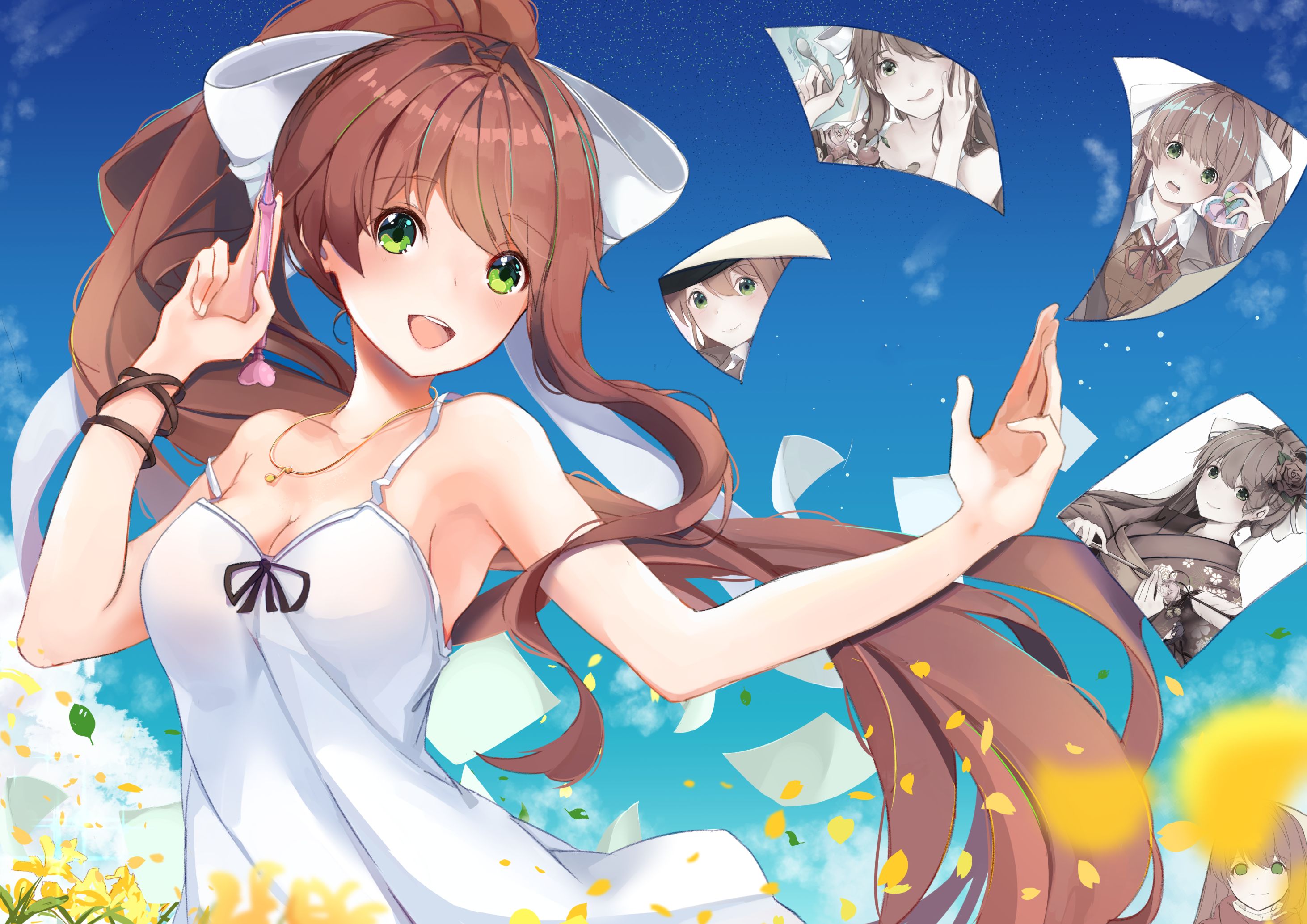 Come on Monika Literature club Literature Anime Doki Doki Literature  Club HD phone wallpaper  Pxfuel