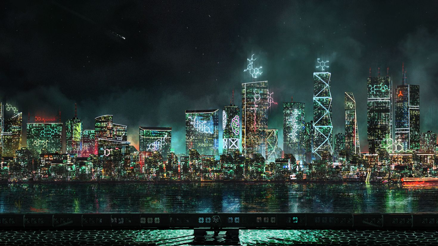 2 экран города. Киберпанк 2077 город. Город Найт Сити Cyberpunk 2077 ночь.