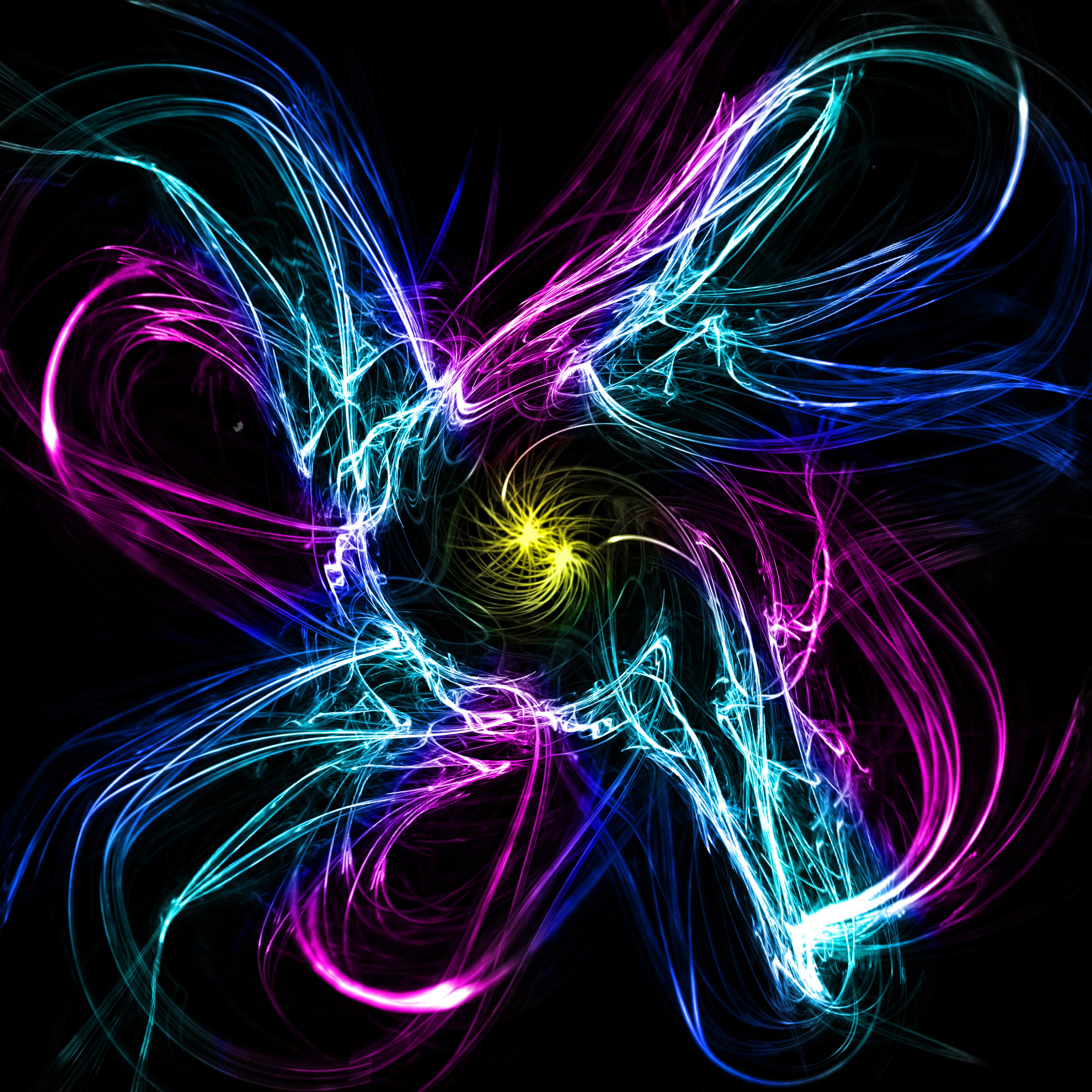 android connections, luminous, lines, abstract, multicolored, motley, weave, connection