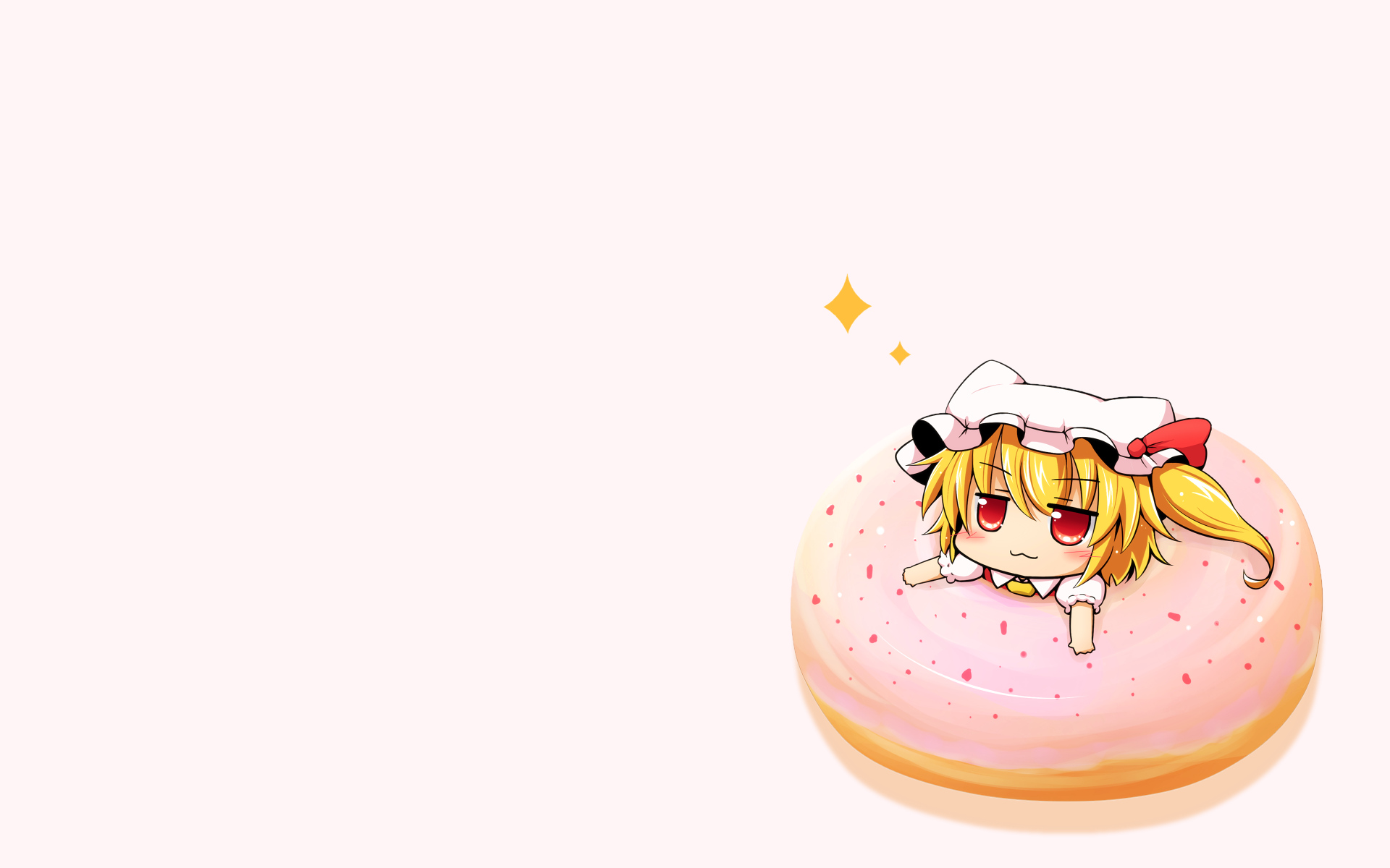 Аниме девочка с пончиком