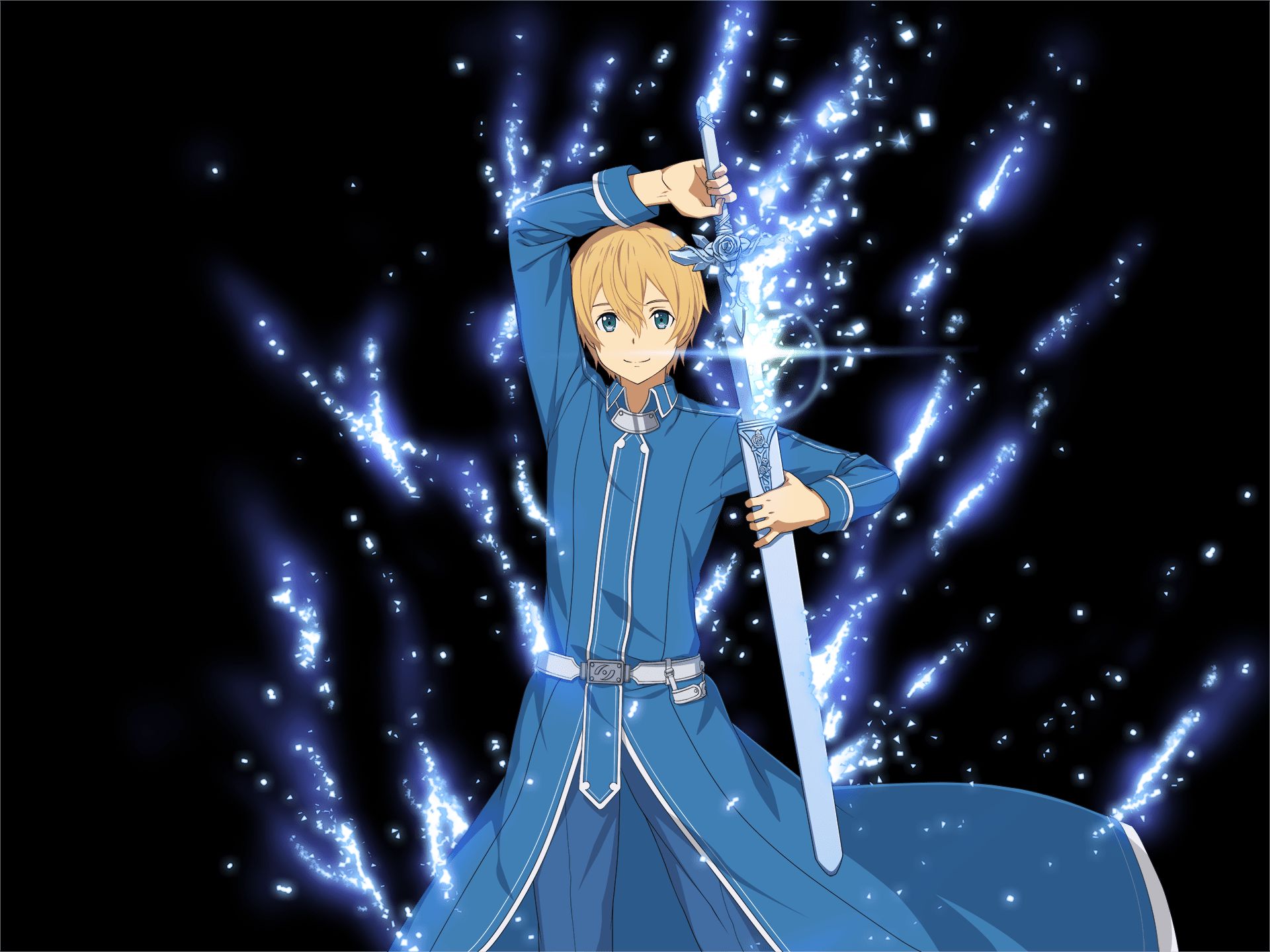 anime, sword art online: alicization, blonde, blue rose sword (sword art online), eugeo (sword art online), sword art online
