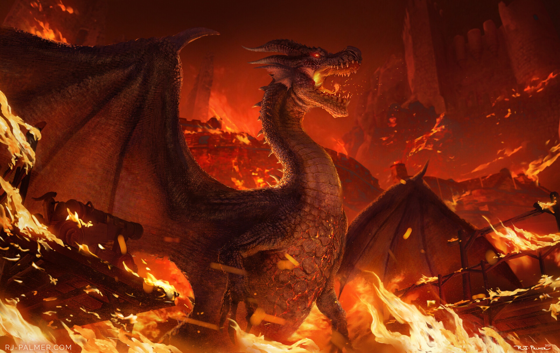 Fire Dragon Wallpaper 4K Download