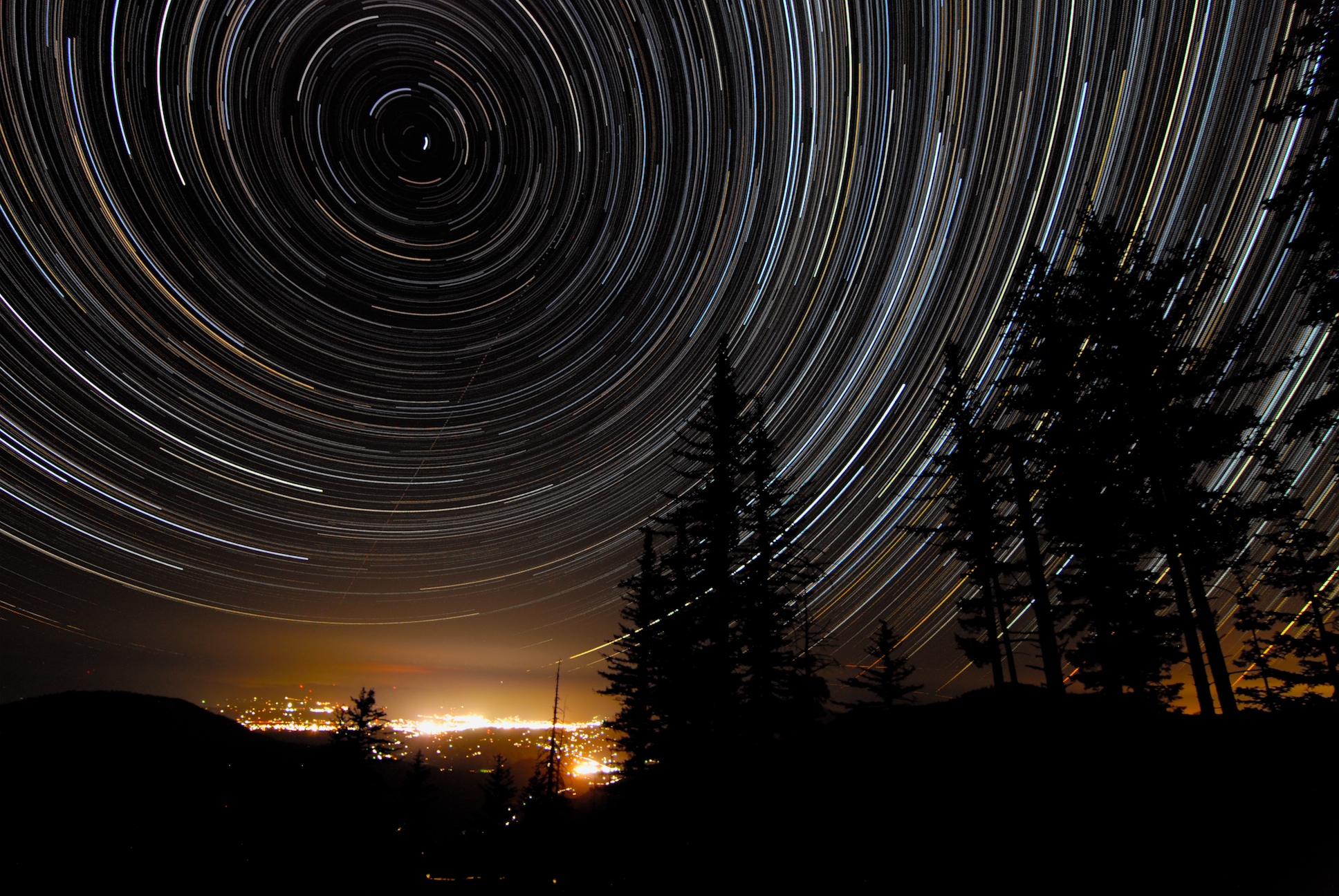 star trail, earth, time lapse