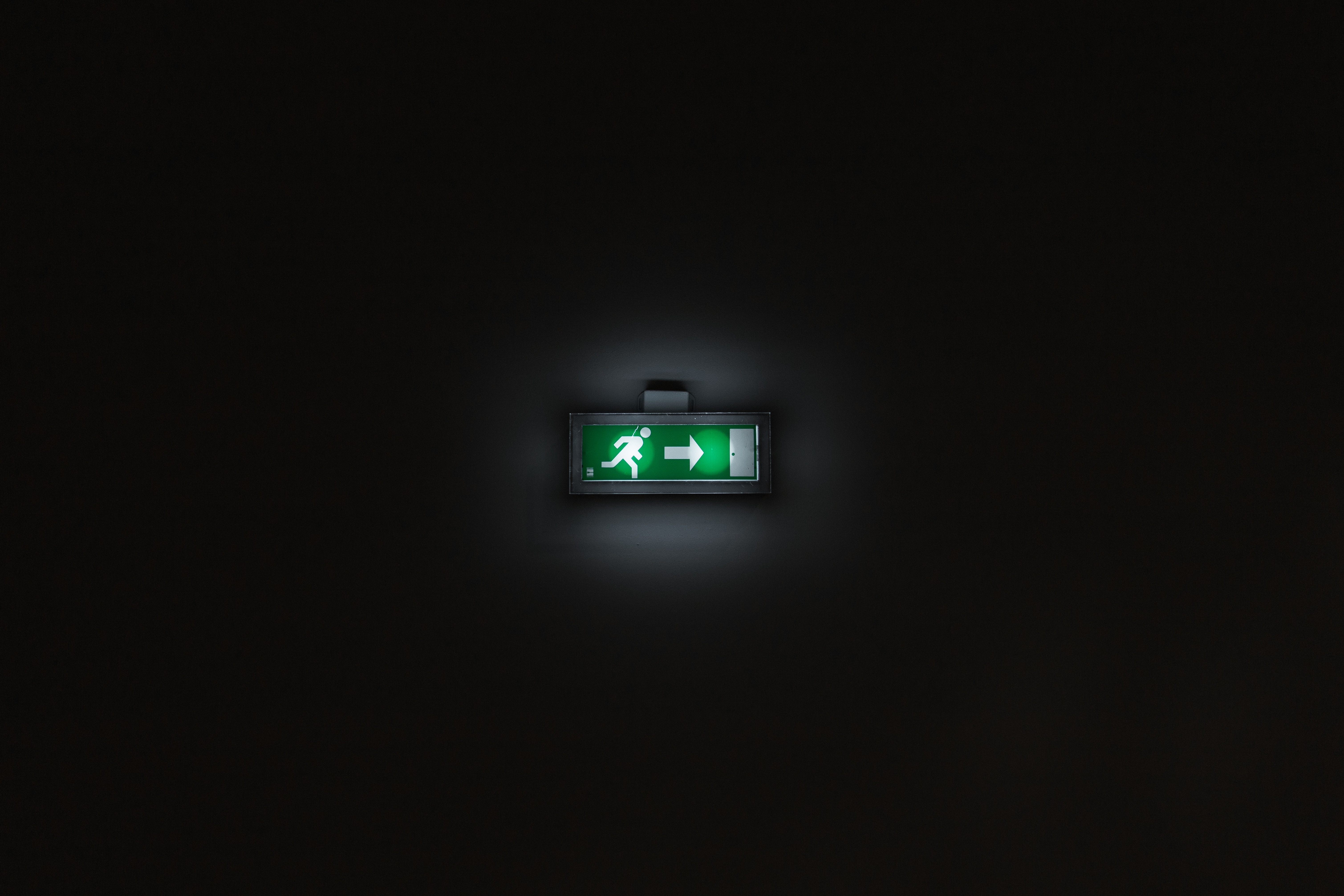 exit, dark, illumination, backlight, pointer, sign, output cell phone wallpapers