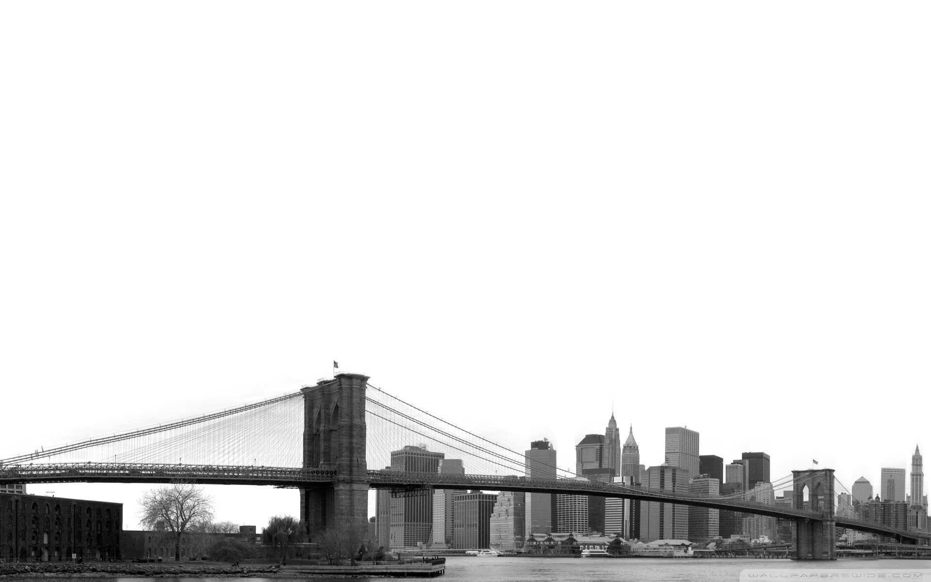 бруклинский мост черно белое