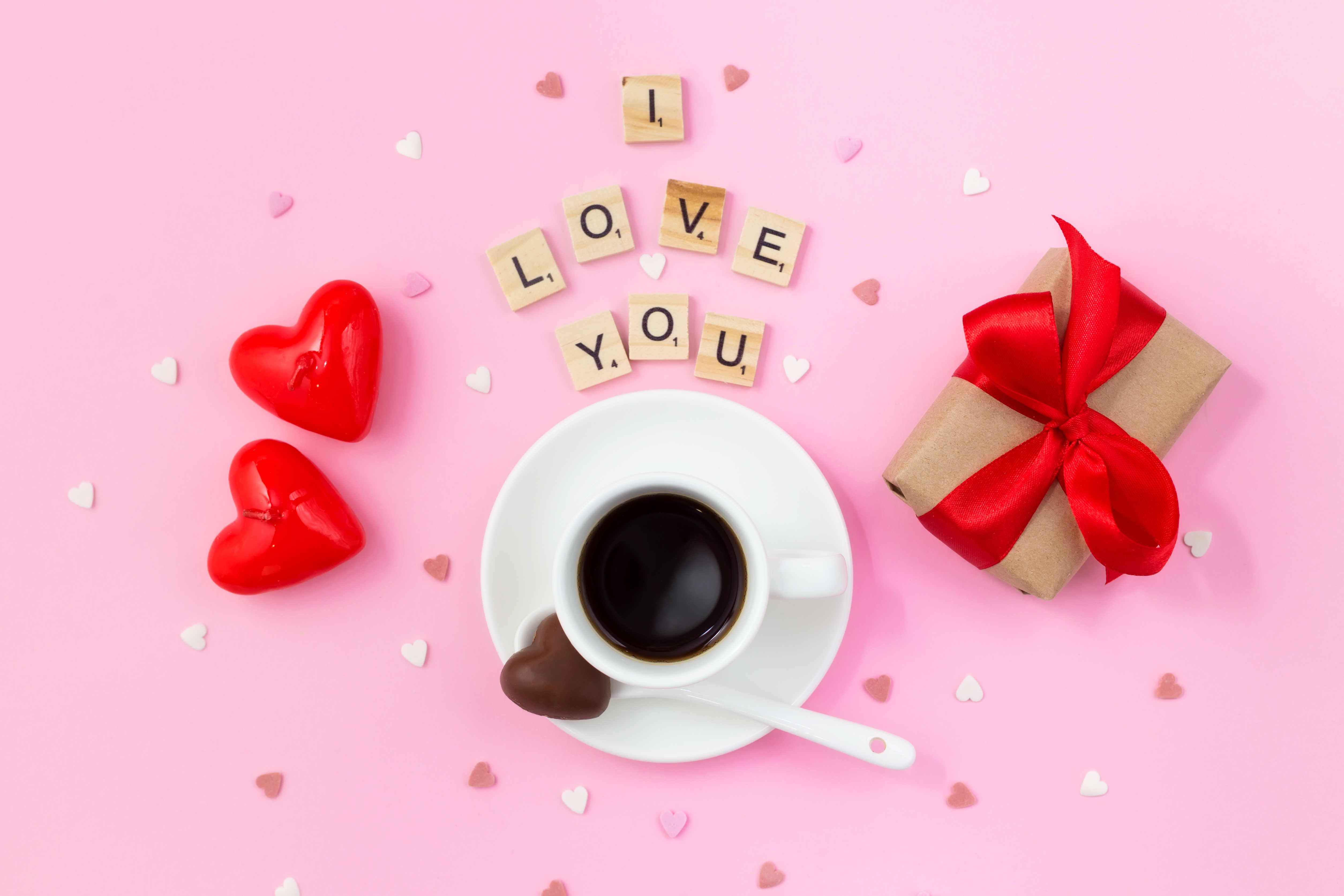 Free download wallpaper Valentine's Day, Love, Coffee, Cup, Holiday, Gift, Heart, Drink on your PC desktop