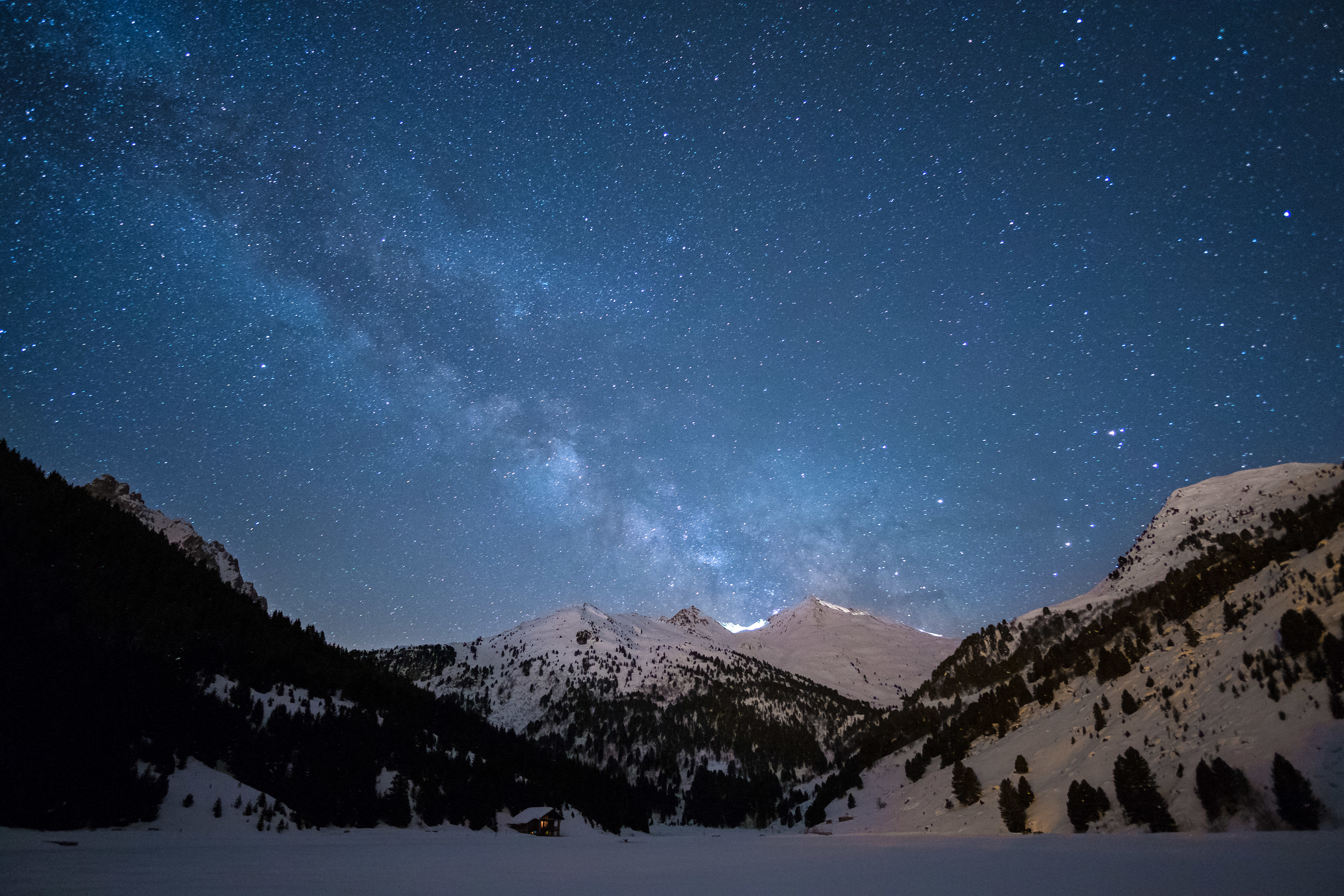 112089画像をダウンロード宇宙, 自然, 山脈, 雪, 星空-壁紙とスクリーンセーバーを無料で