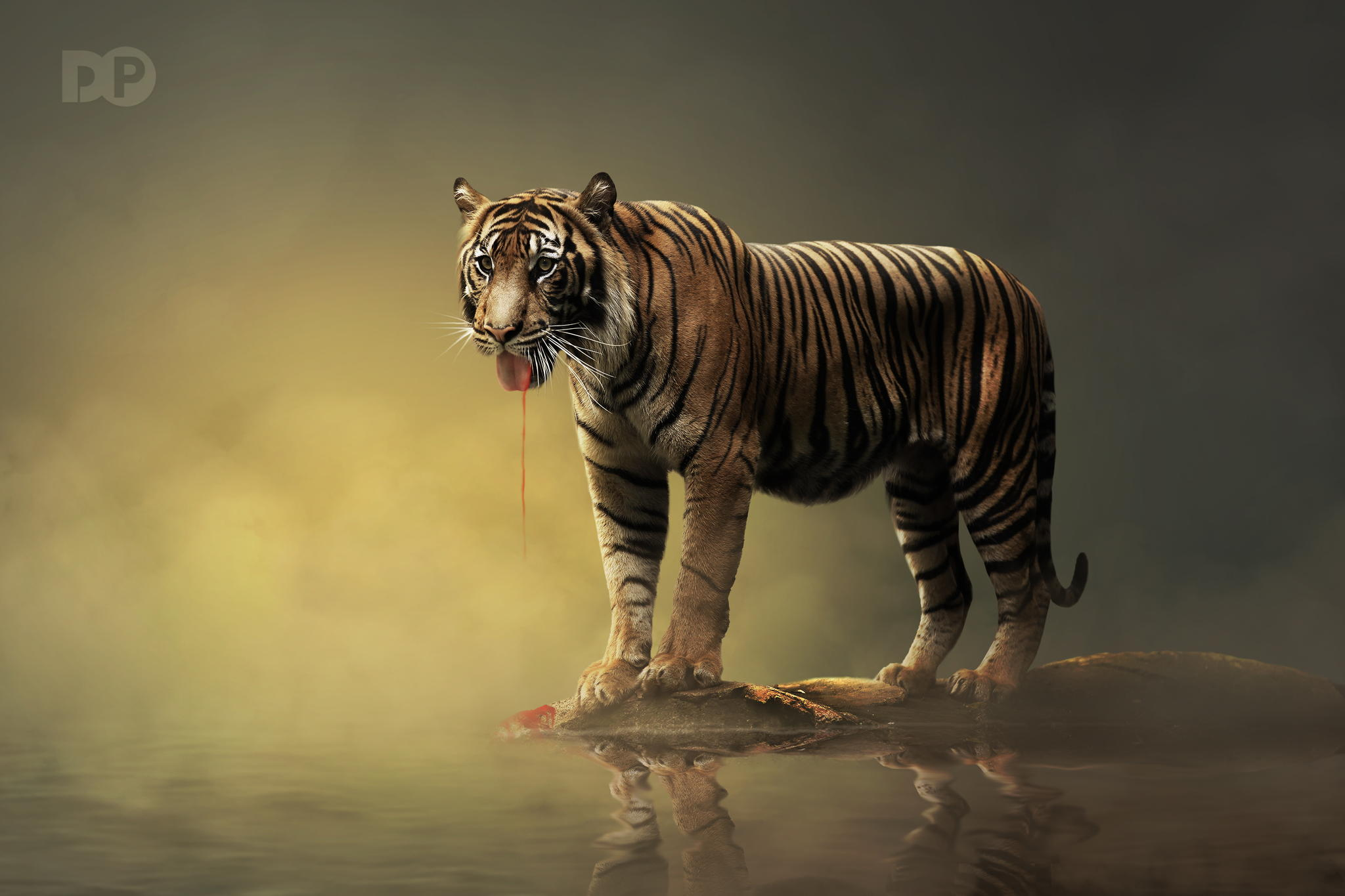 Мощный тигр арт