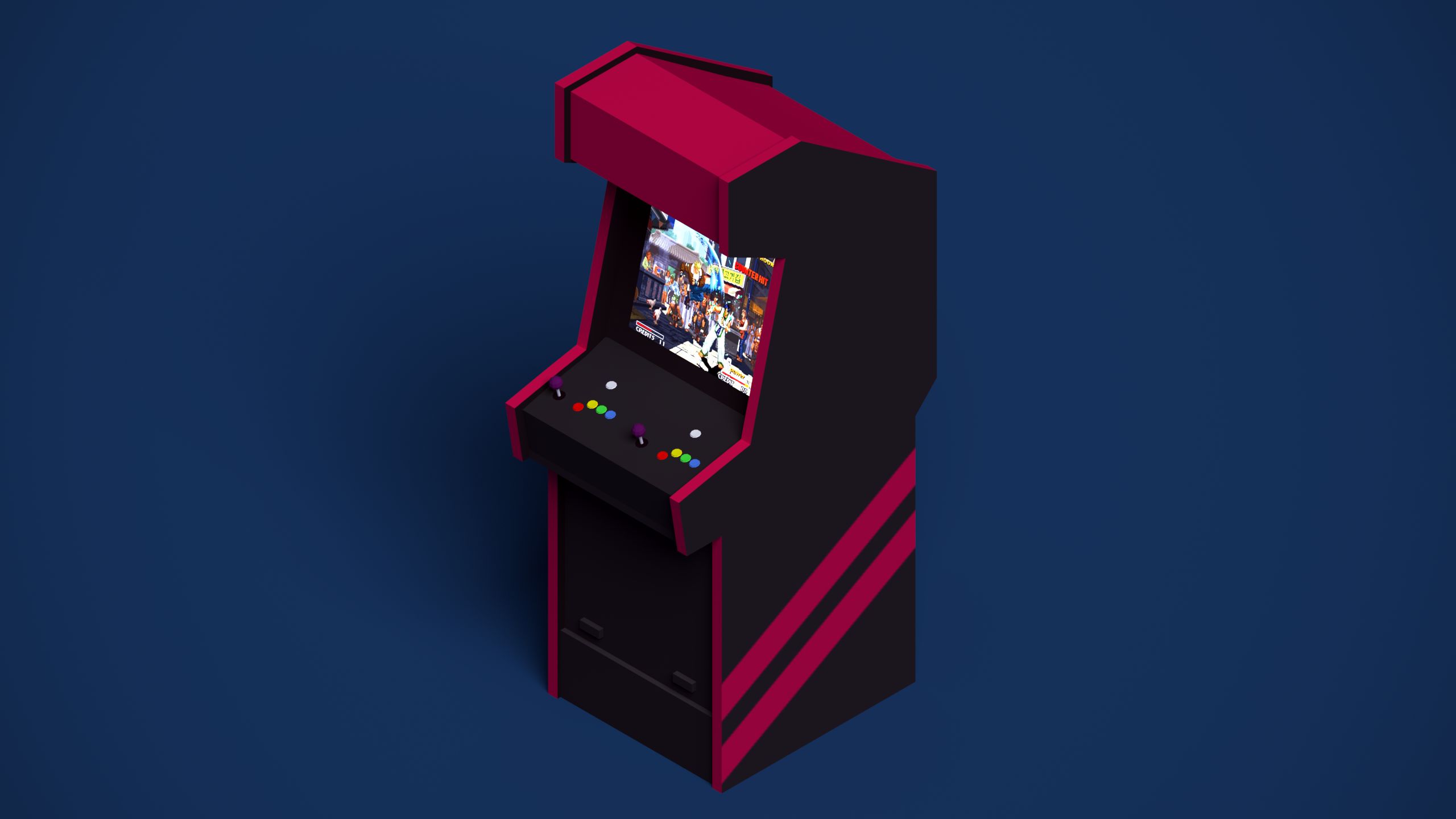 arcade, video game, low poly desktop HD wallpaper