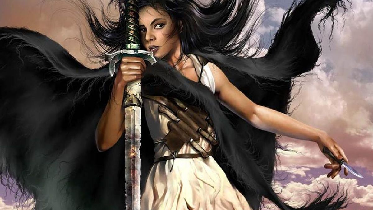 Женщина воин с мечом