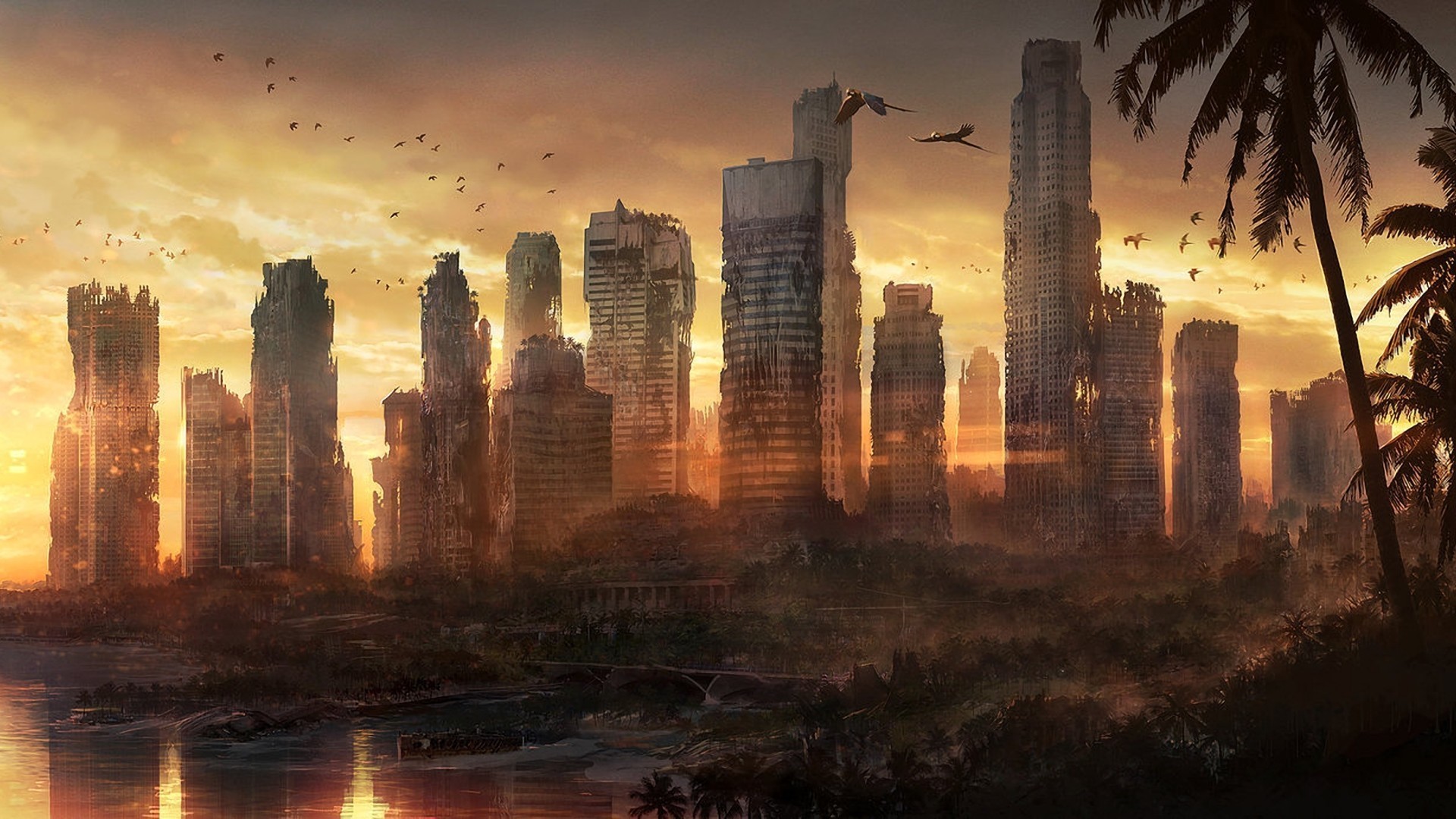 post apocalyptic, sci fi HD wallpaper