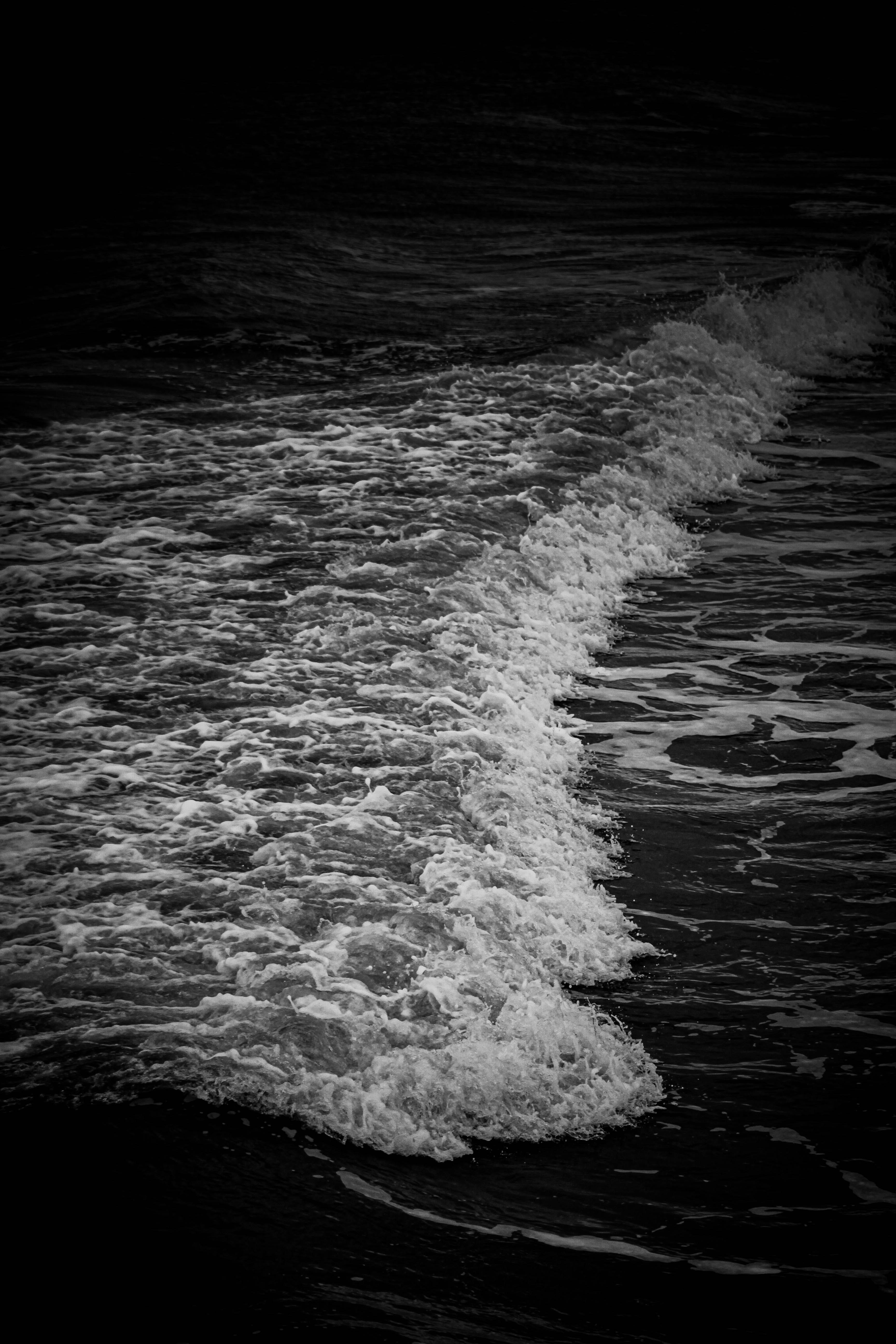HD wallpaper bw, black, coast, chb, wave, tide, high tide