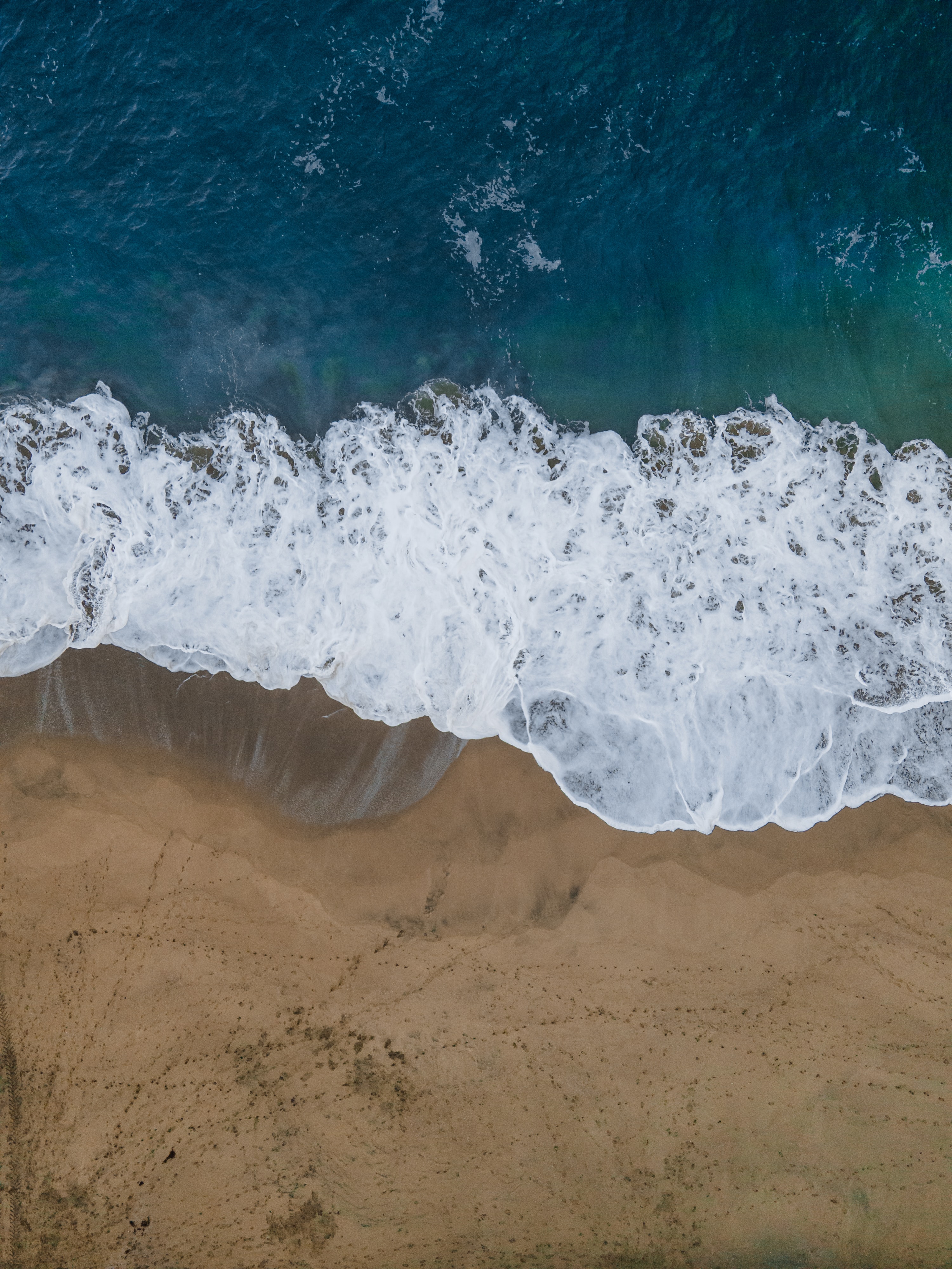 Laden Sie das Natur, Wasser, Sea, Sand, Blick Von Oben, Welle, Strand-Bild kostenlos auf Ihren PC-Desktop herunter