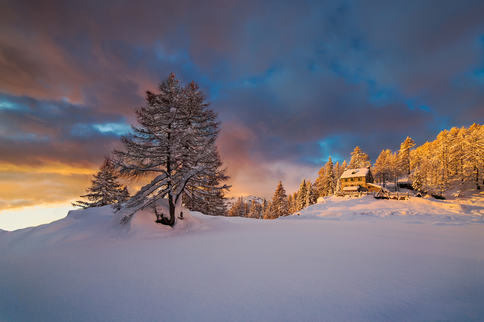 Зима пейзаж фото