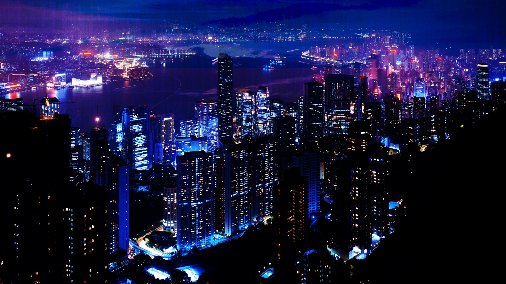 картинки ночного города на фон телефона