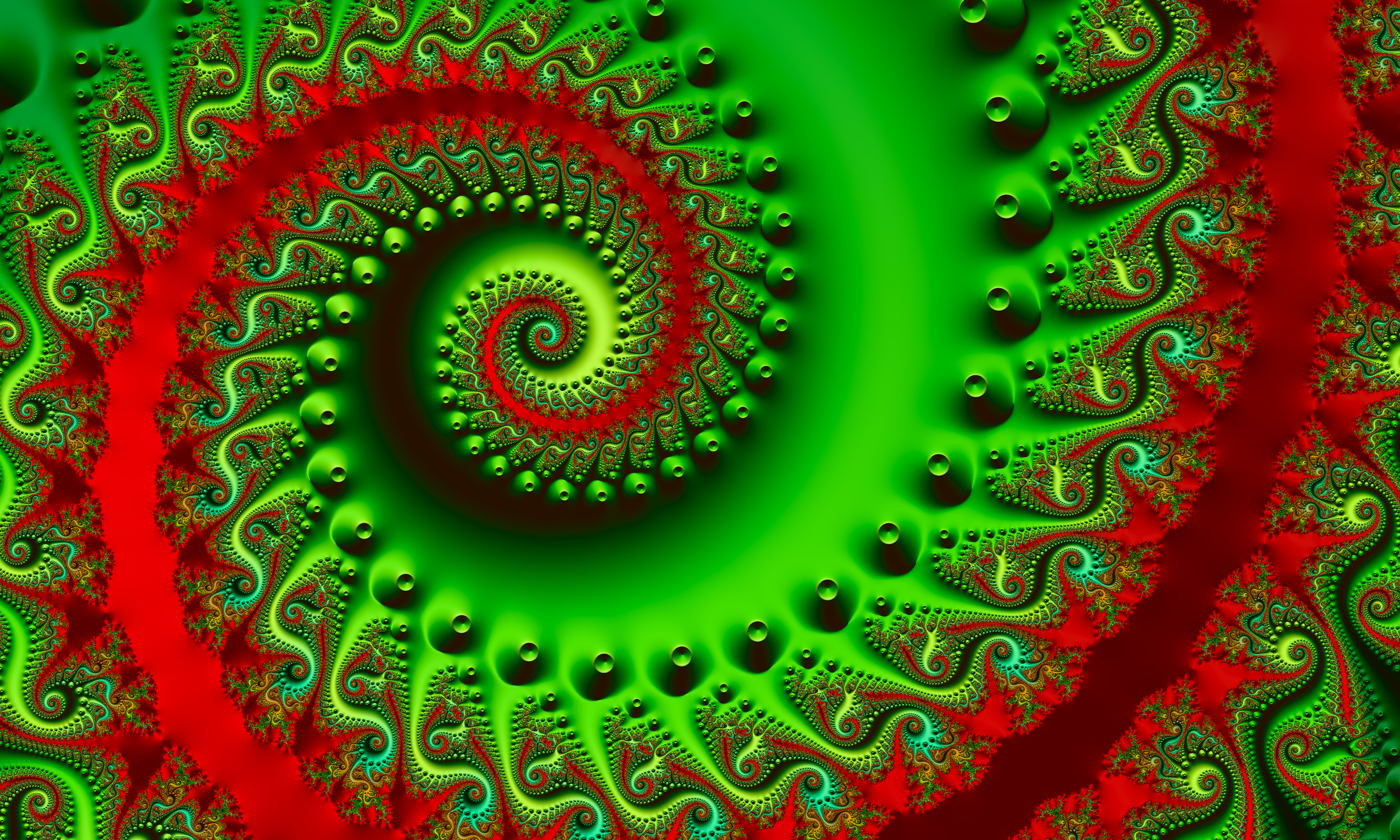 spiral, 3d, bright, motley, multicolored, fractal, swirling, involute