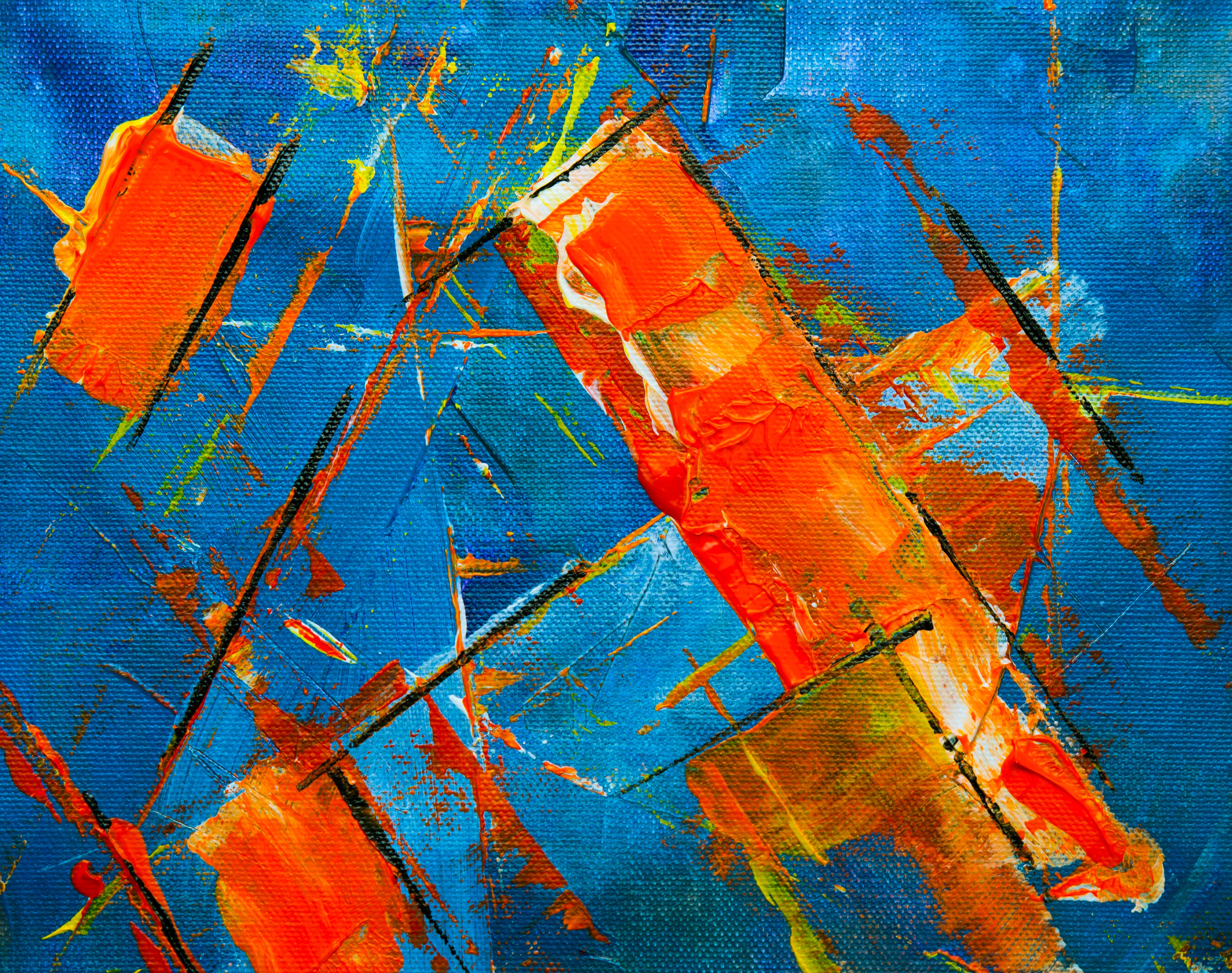 strokes, abstract, bright, paint, canvas, smears 4K