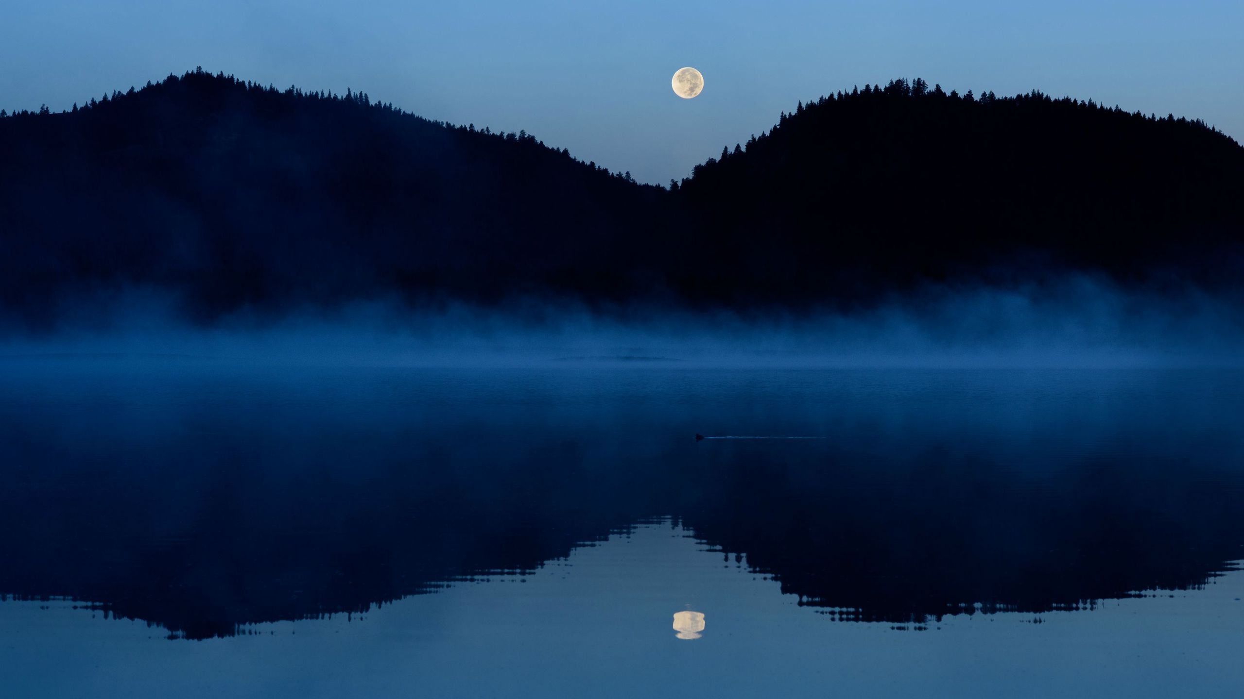 Голубая Луна над озером