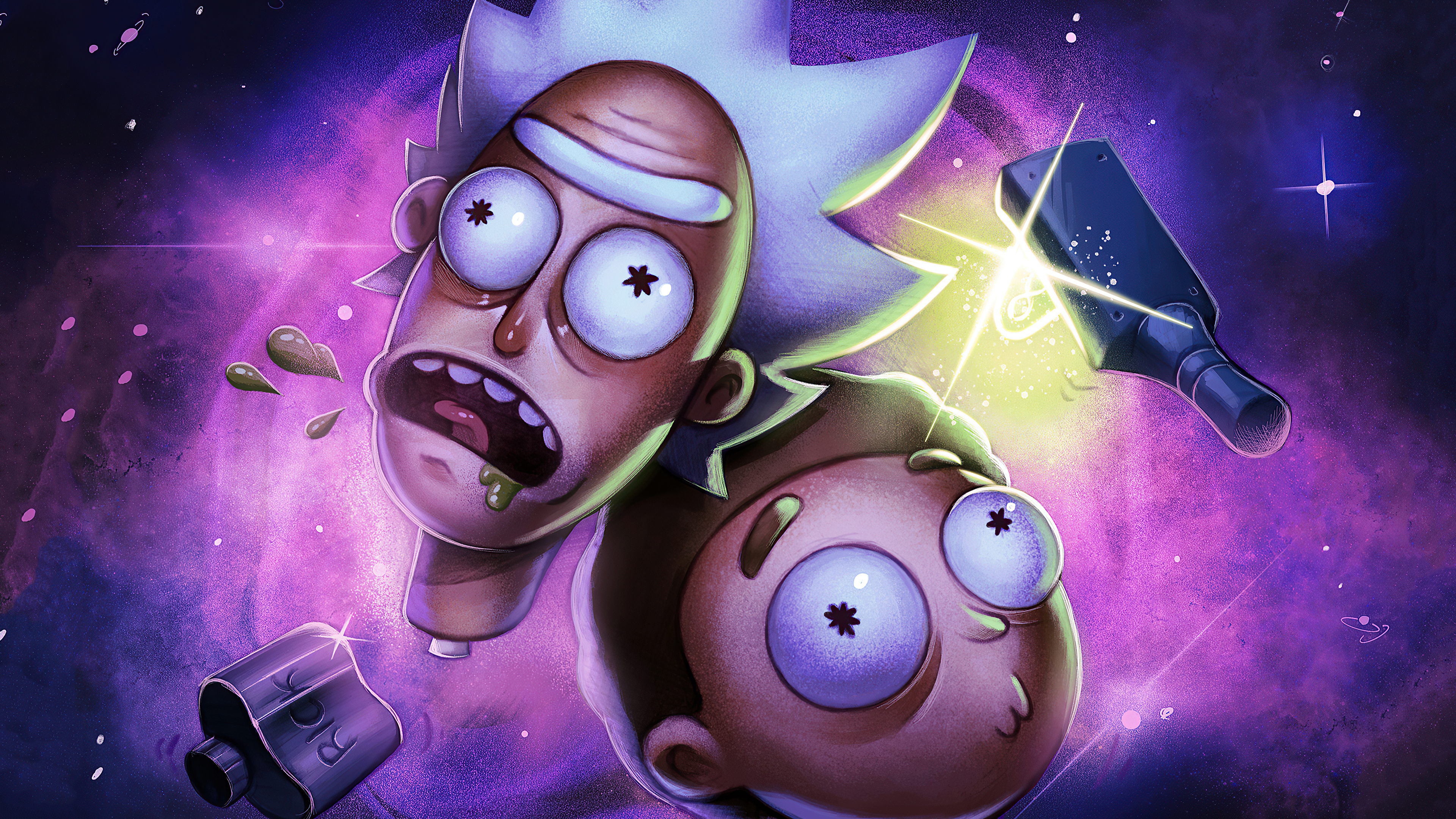 rick and morty, tv show, morty smith, rick sanchez wallpaper for mobile