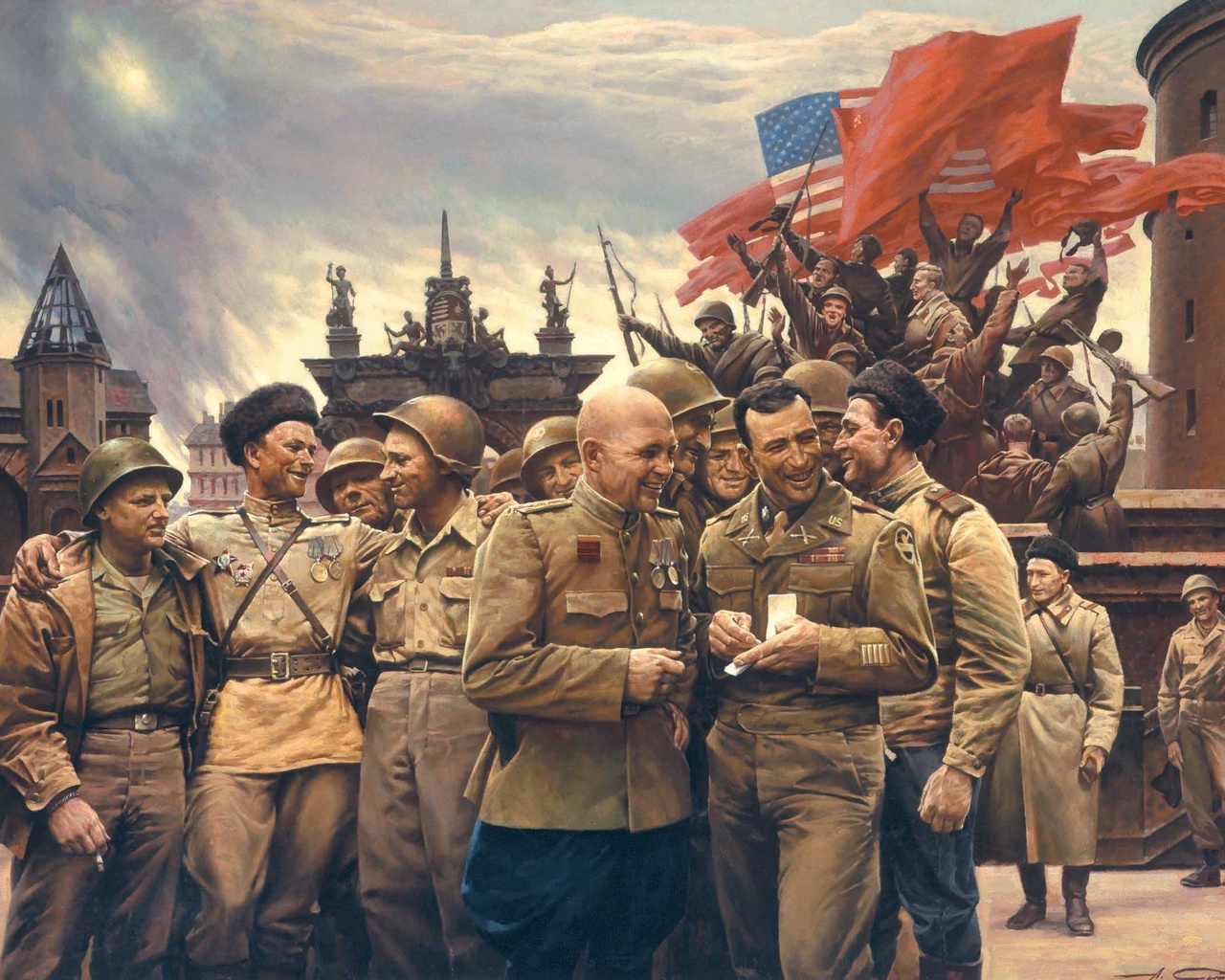 1495462 免費下載壁紙 军事, 第二次世界大战, 美国, 苏联, 胜利 屏保和圖片
