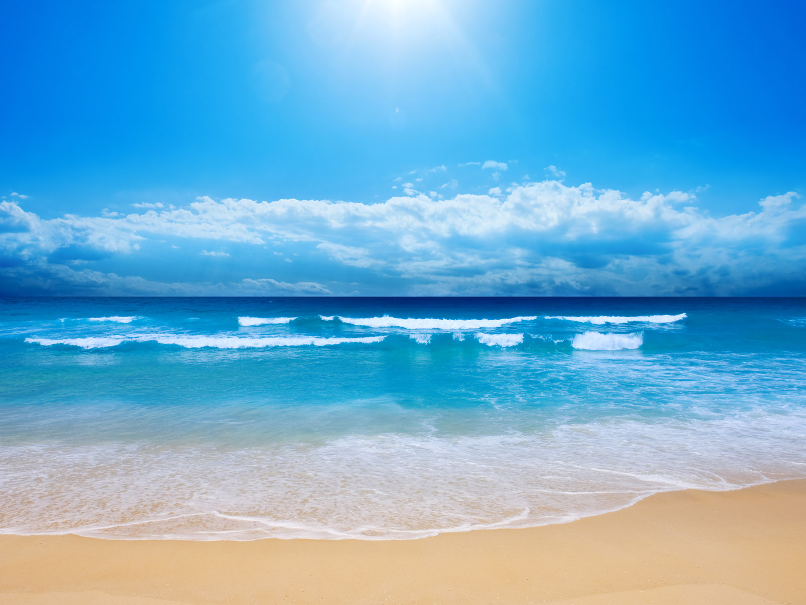 beach, horizon, wave, earth, sea, ocean, cloud, sand, sky Full HD