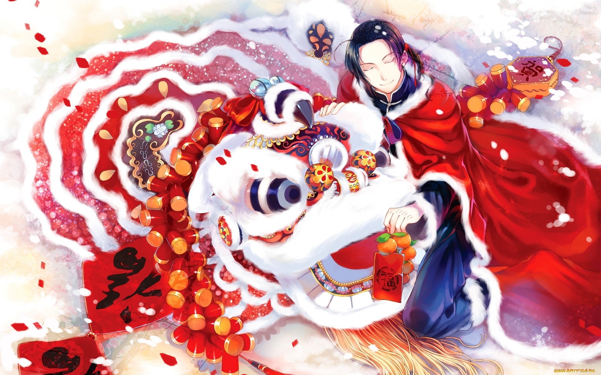 Китайский новый год арт аниме