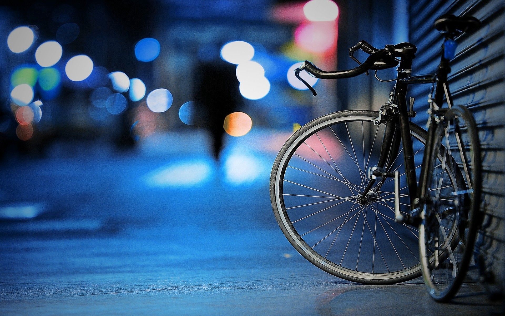 bicycle, miscellanea, miscellaneous, wall, evening, street 4K Ultra
