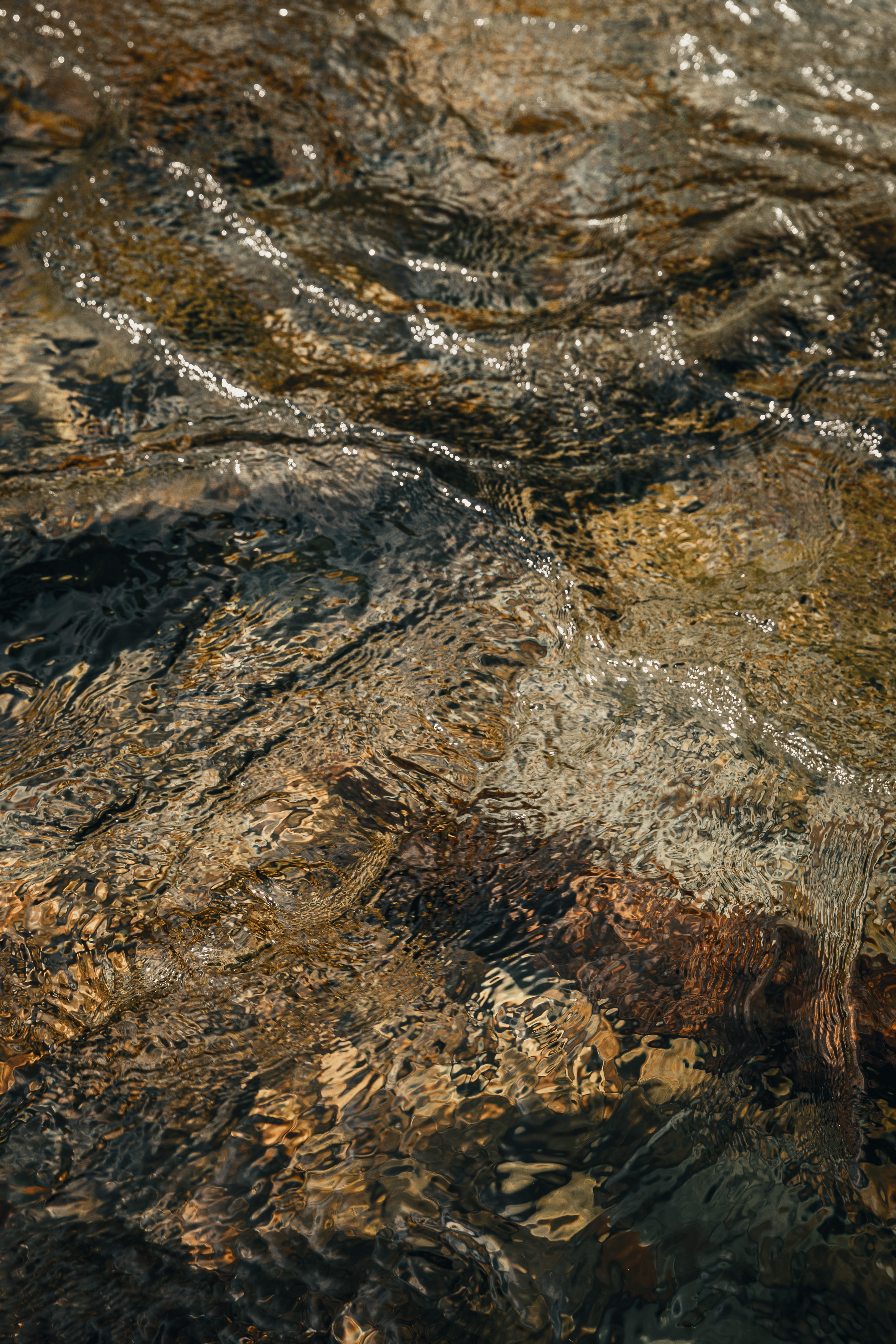 Download mobile wallpaper Ripple, Ripples, Stones, Distortion, Water, Texture, Textures for free.