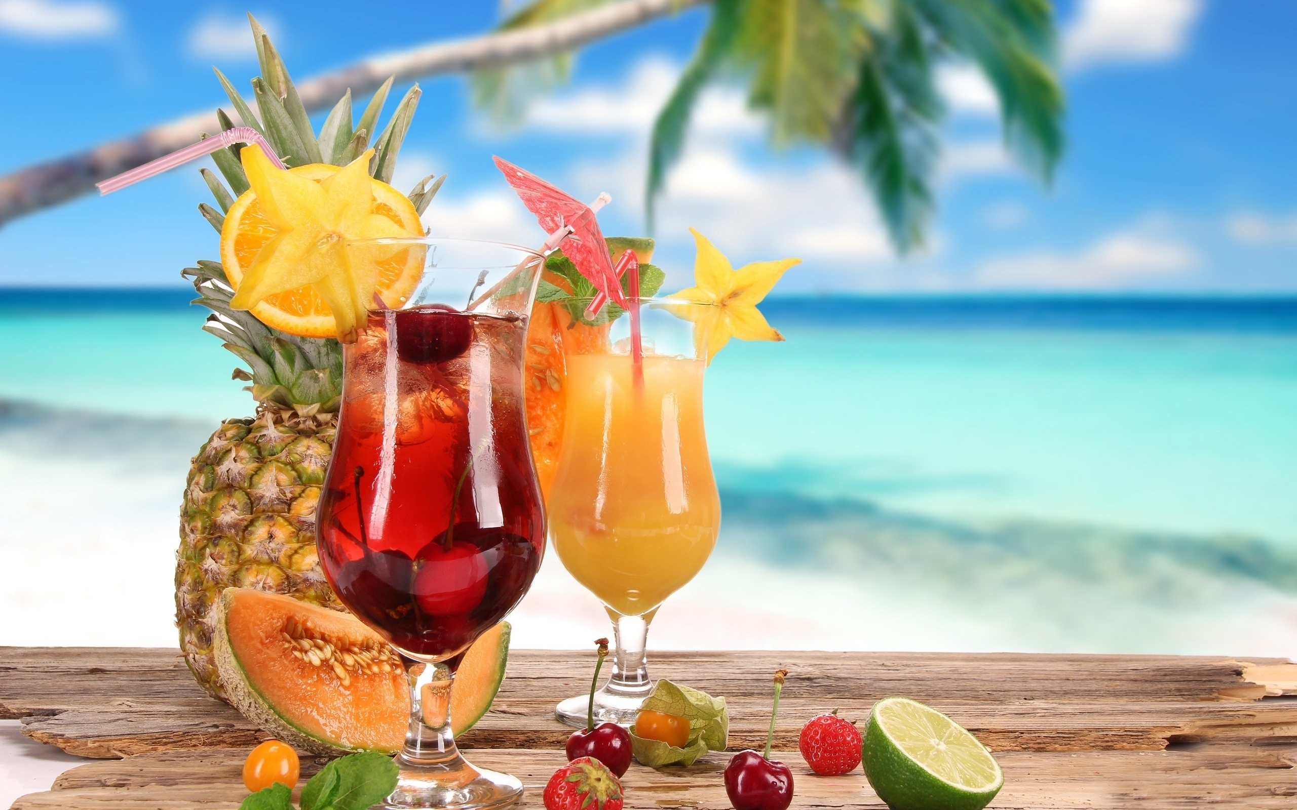 drinks, fruits, food Panoramic Wallpaper