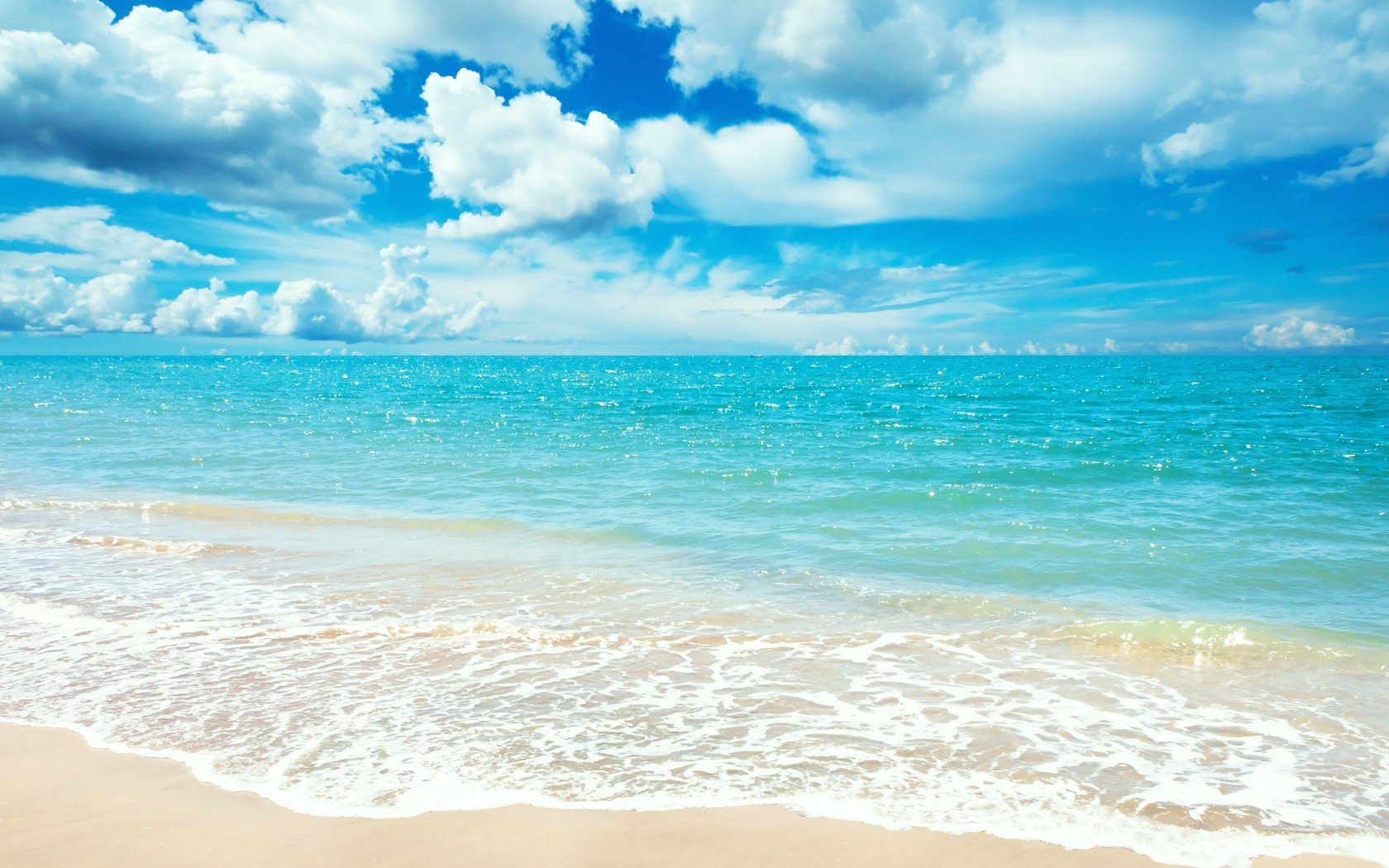 17261 Hintergrundbild herunterladen strand, sea, landschaft, sky, clouds, türkis - Bildschirmschoner und Bilder kostenlos