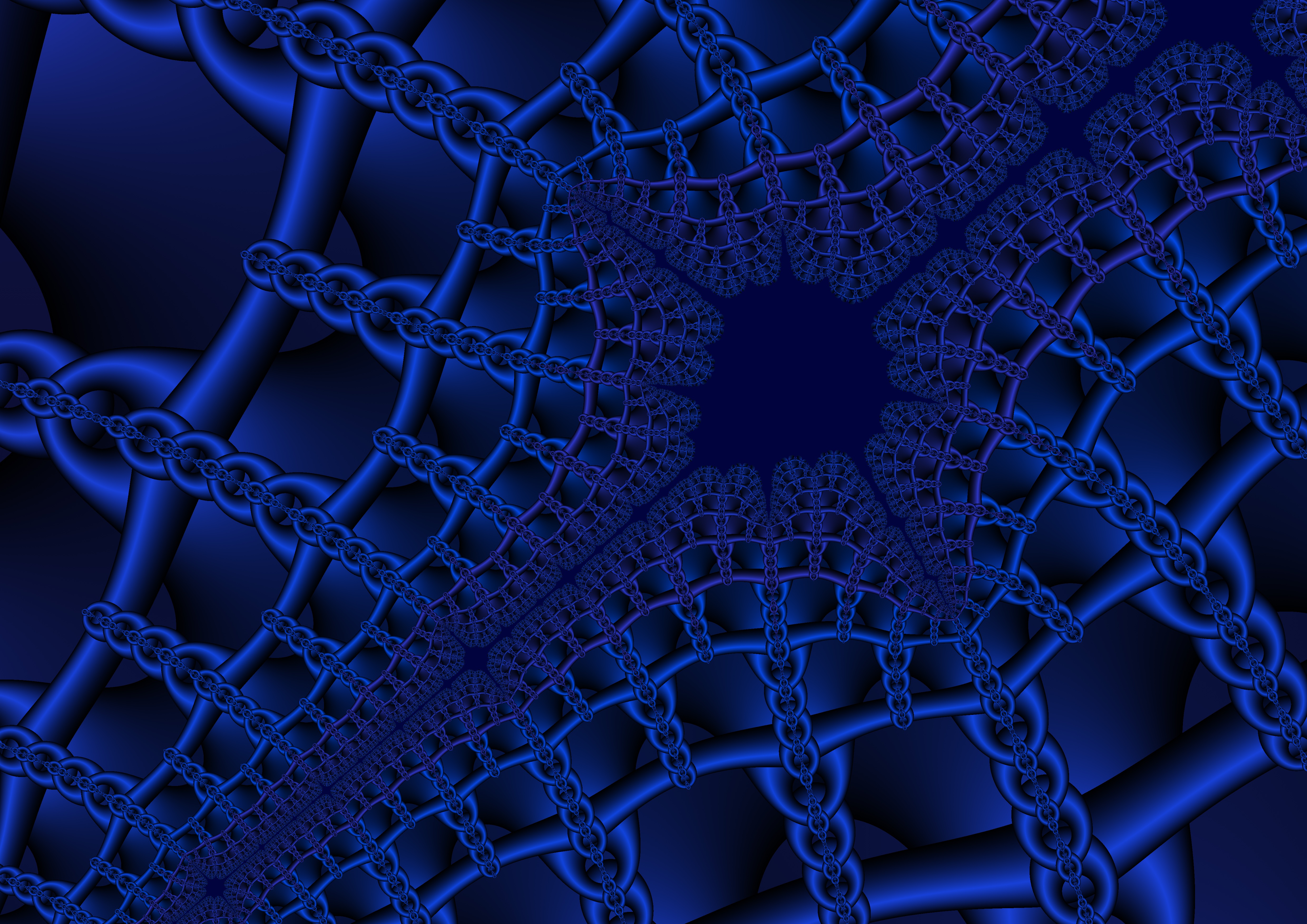 3d, abstract, pattern, fractal, chain, net, chaotic, computer graphics