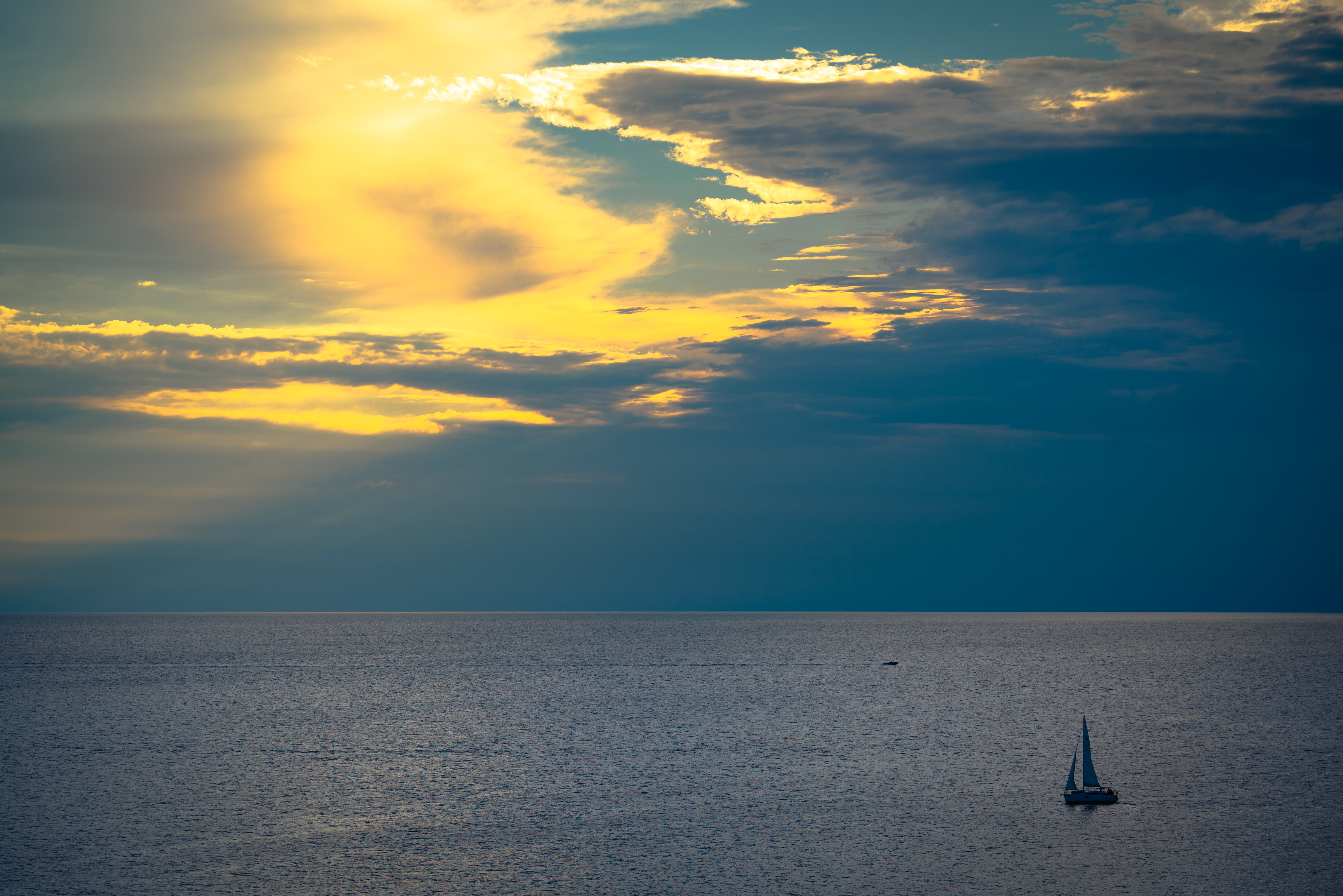 Laden Sie das Wasser, Horizont, Verschiedenes, Sonstige, Sailfish, Sea, Segelboot-Bild kostenlos auf Ihren PC-Desktop herunter