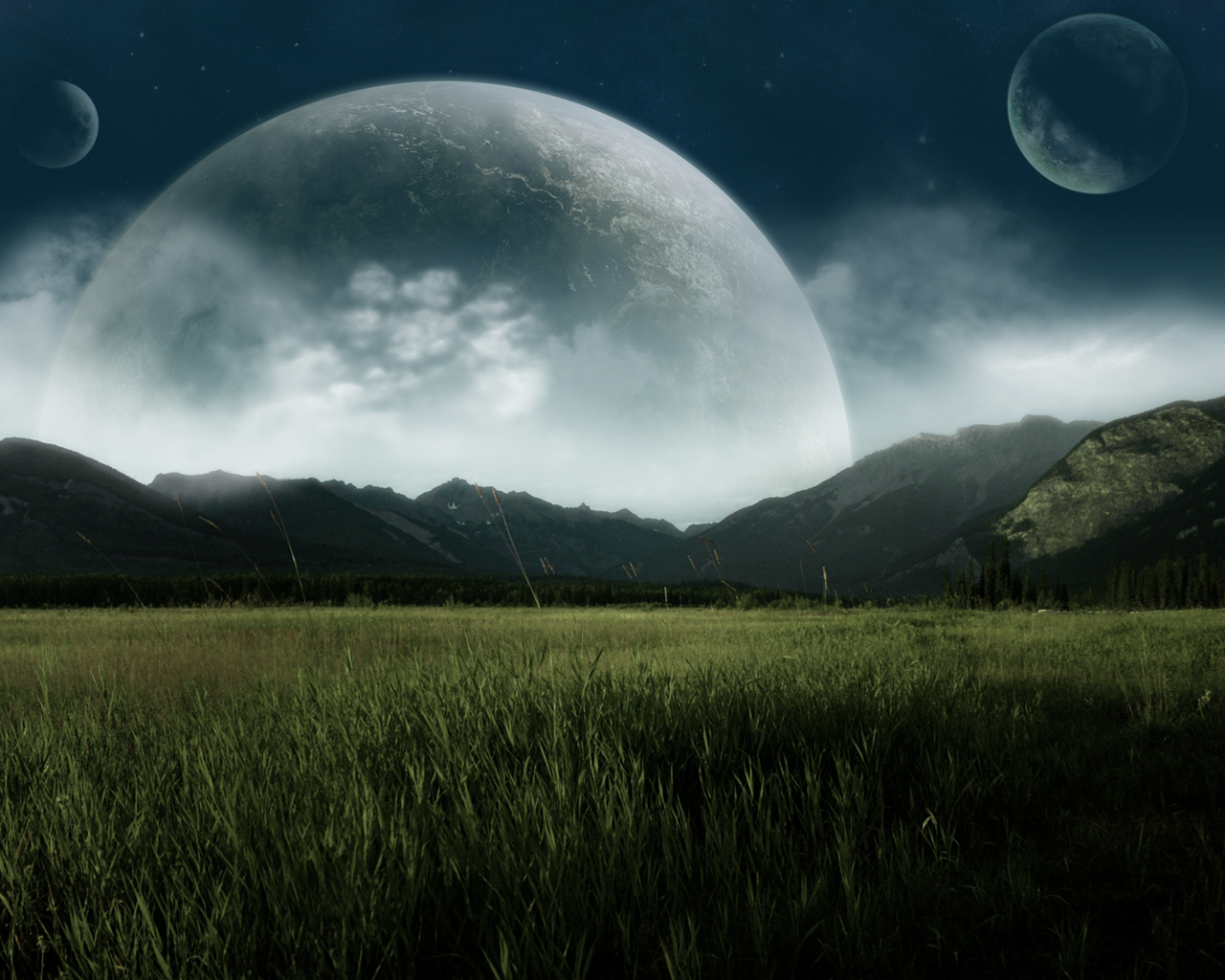 sci fi, planet rise Image for desktop