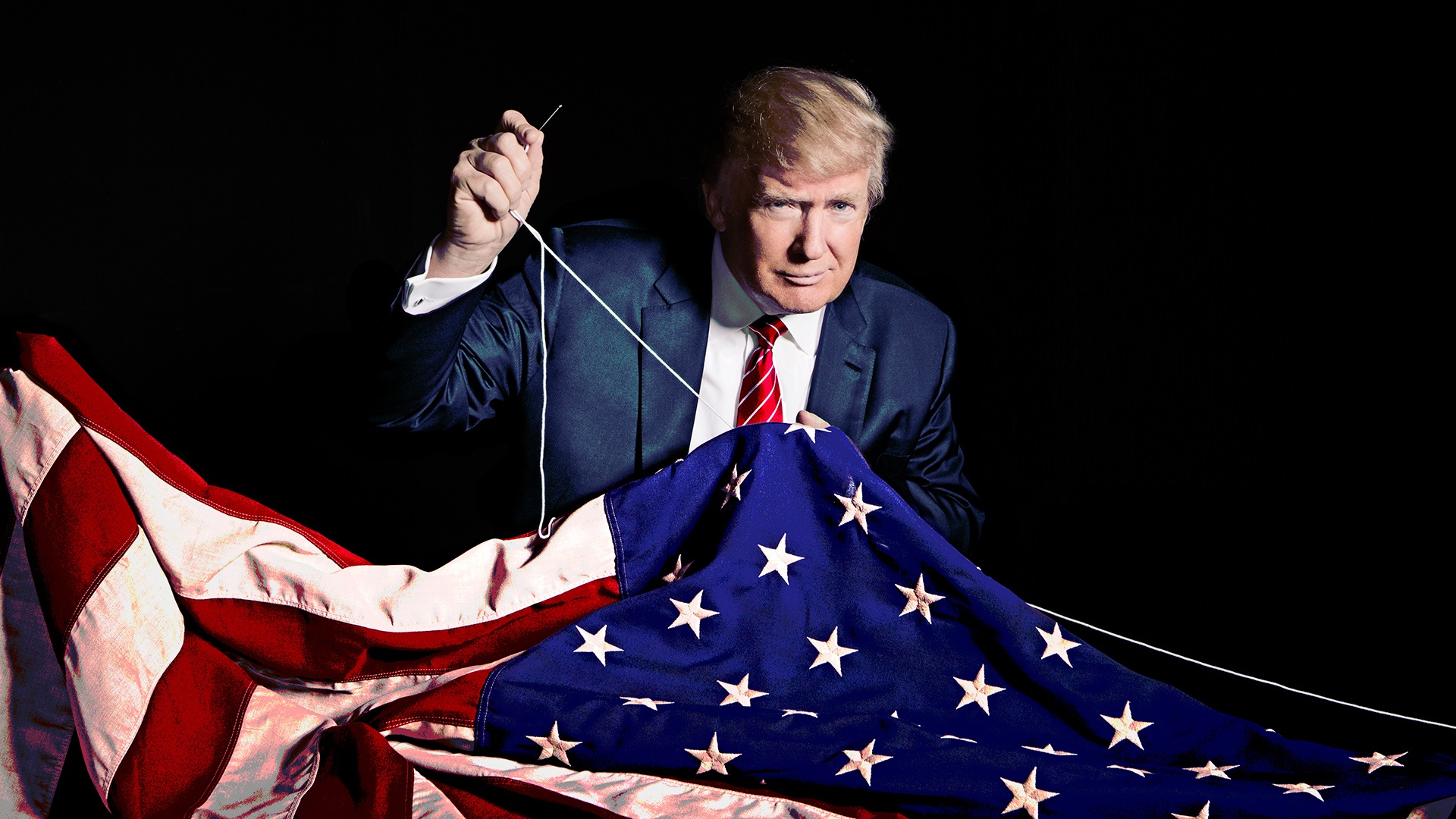 Дональд Трамп президент США флаг