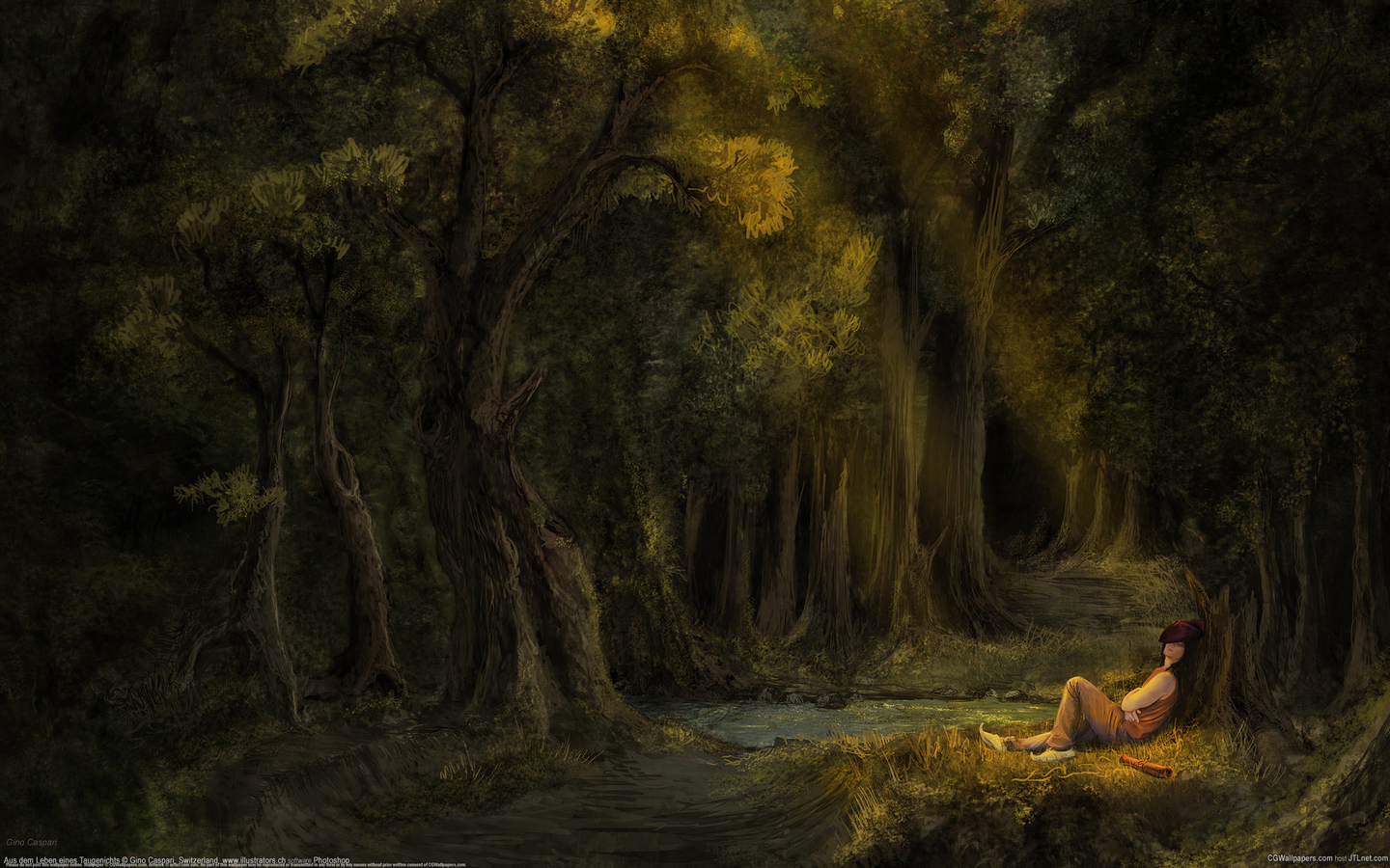 Download mobile wallpaper Fantasy, Tree, Alone, Artistic, Jungle for free.
