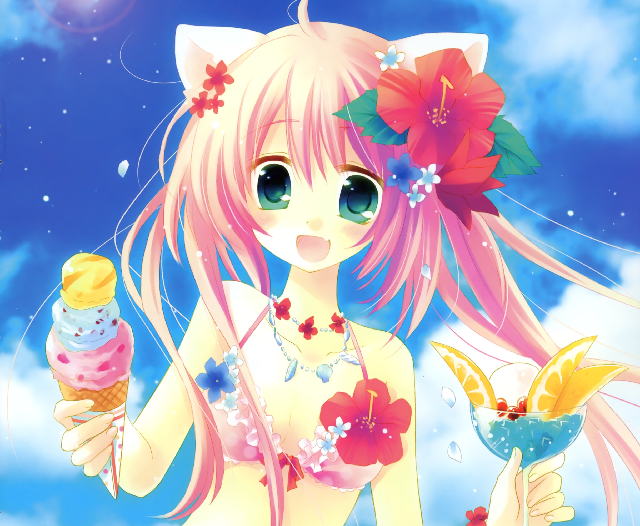 Anime Ice Cream Animated Gifs Photobucket - Kawaii Ice Cream Girl - Free  Transparent PNG Clipart Images Download