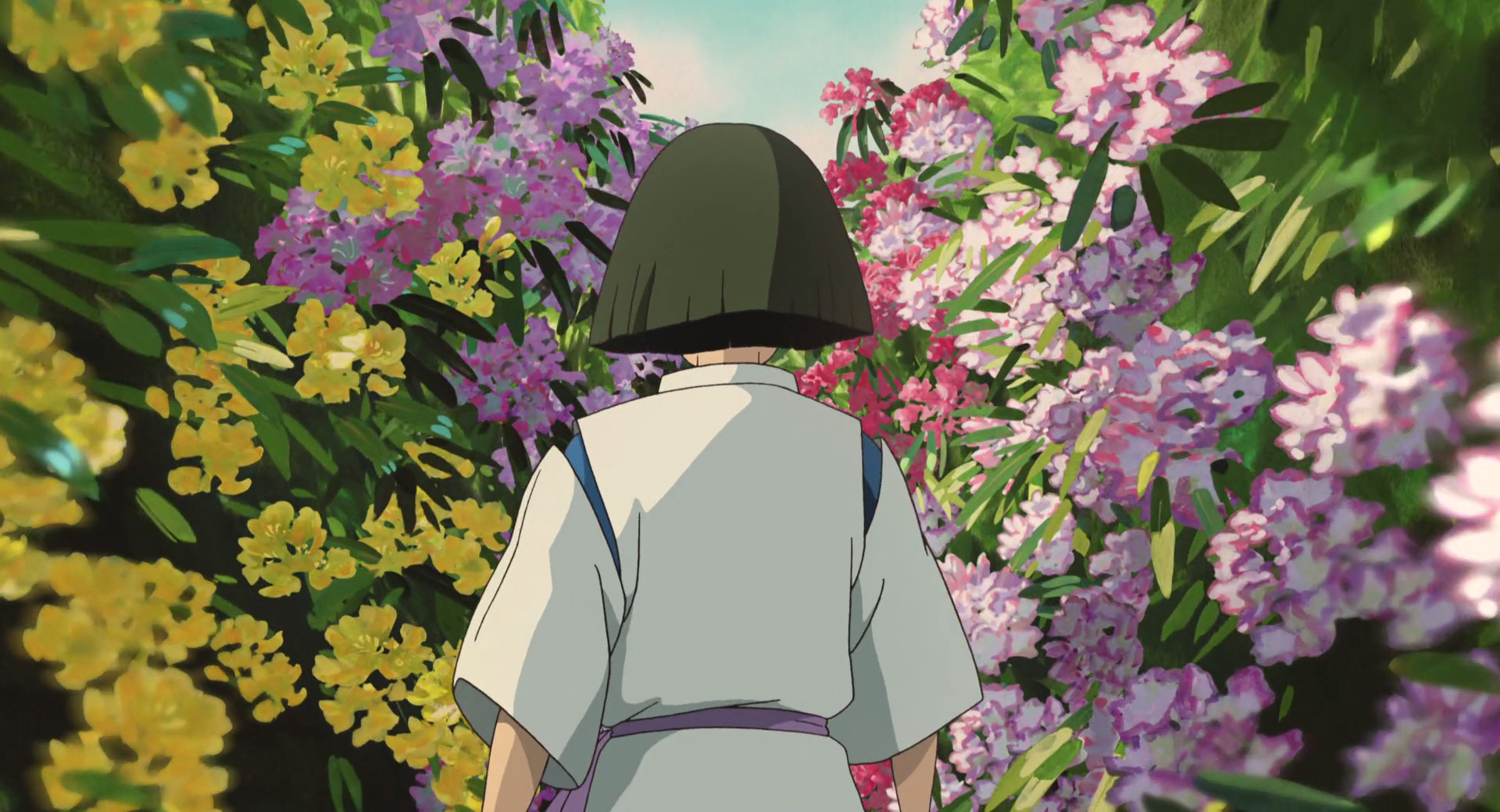 Хаяо Миядзаки цветы аниме призрак